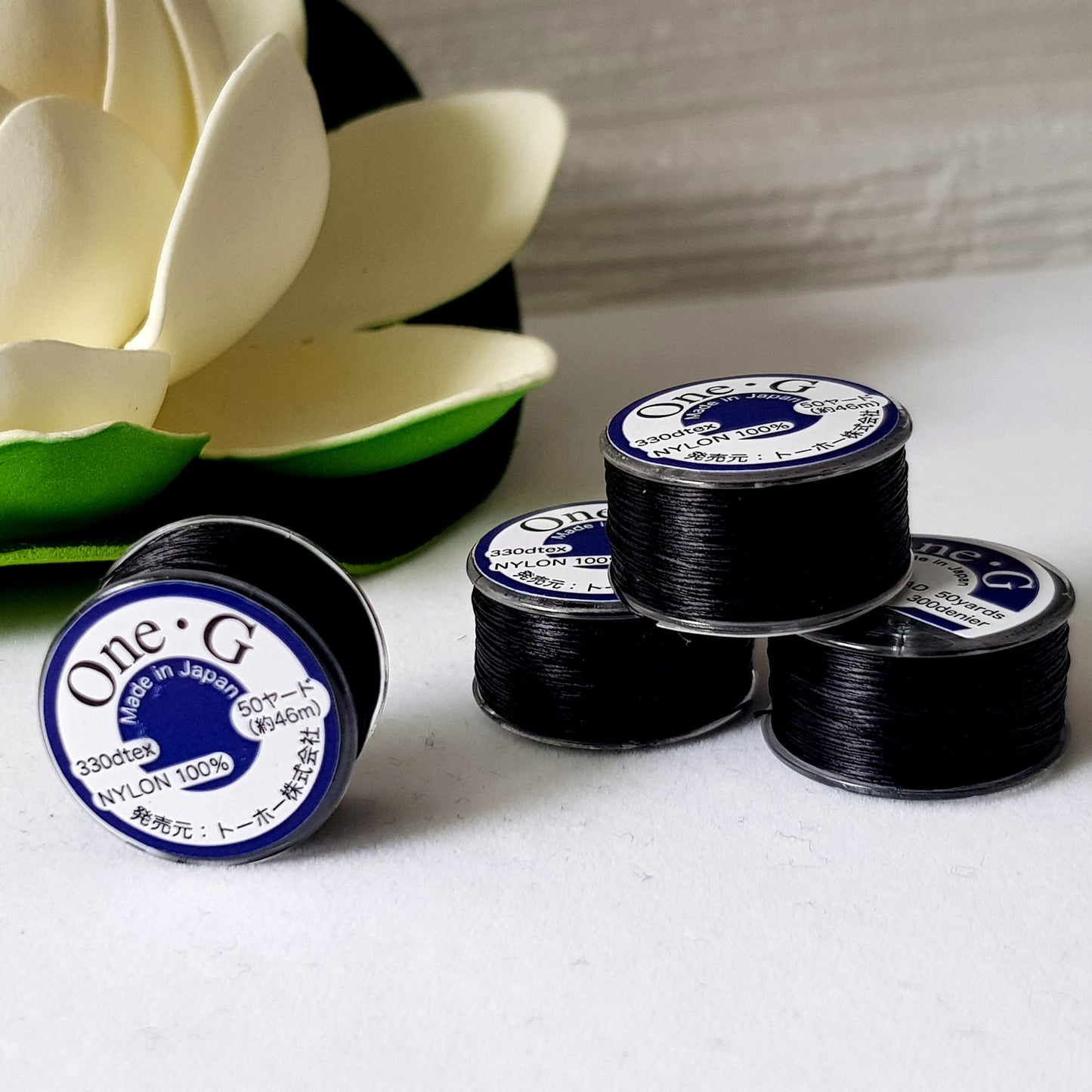 One-G Black Beading Thread (50 Yards) Toho | Jewellery Making Supply