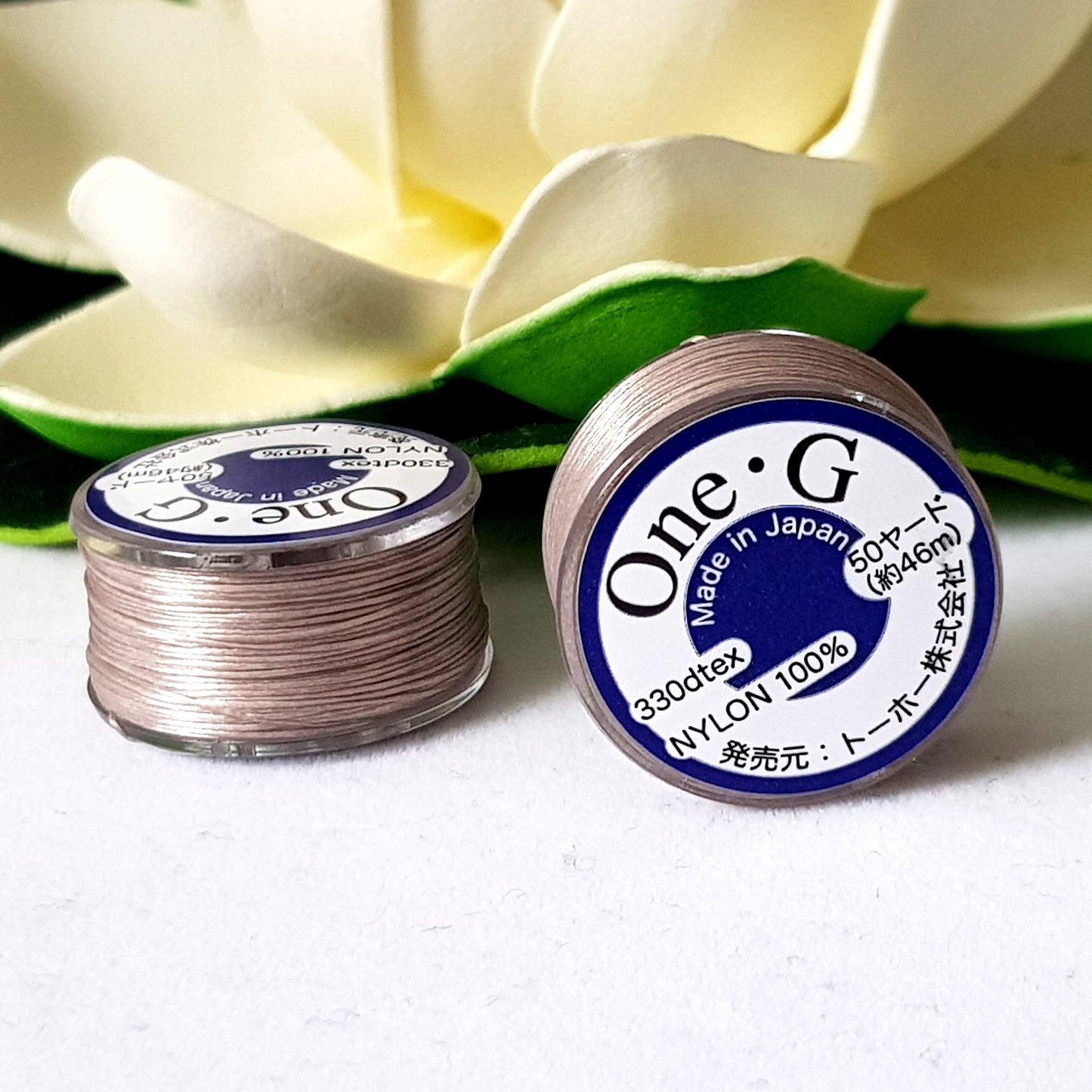 One-G Beige (PT-50-4) Beading Thread (50 Yards) Toho | Jewellery Making Supply