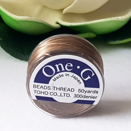 One-G Sand Ash Beading Thread (50 Yards) Toho | PT-50-8 | Jewellery Making Supply