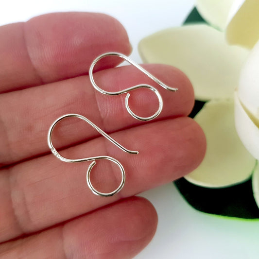 Earring Hooks Premium Quality French Hooks Large Loop For Resin, Polymer & Wood Earrings | SS-026EH | Earring Supply - Kalitheo