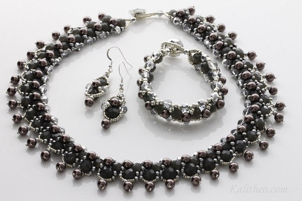 KTC-267 "Parisian Nights" Beaded Necklace - Kalitheo Jewellery