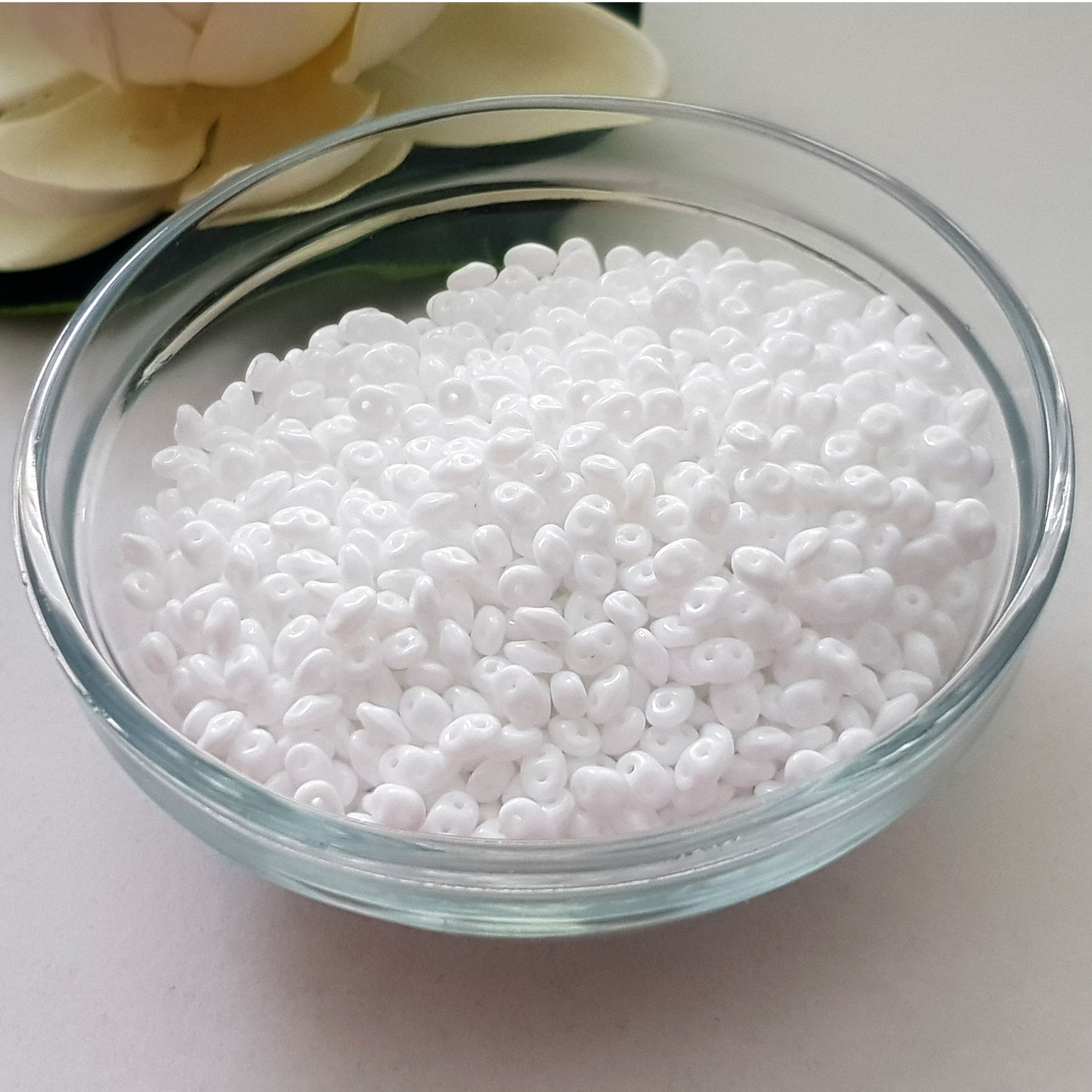 SuperDuo White Opaque 10g by Matubo | SD-0300 | Beading Supply