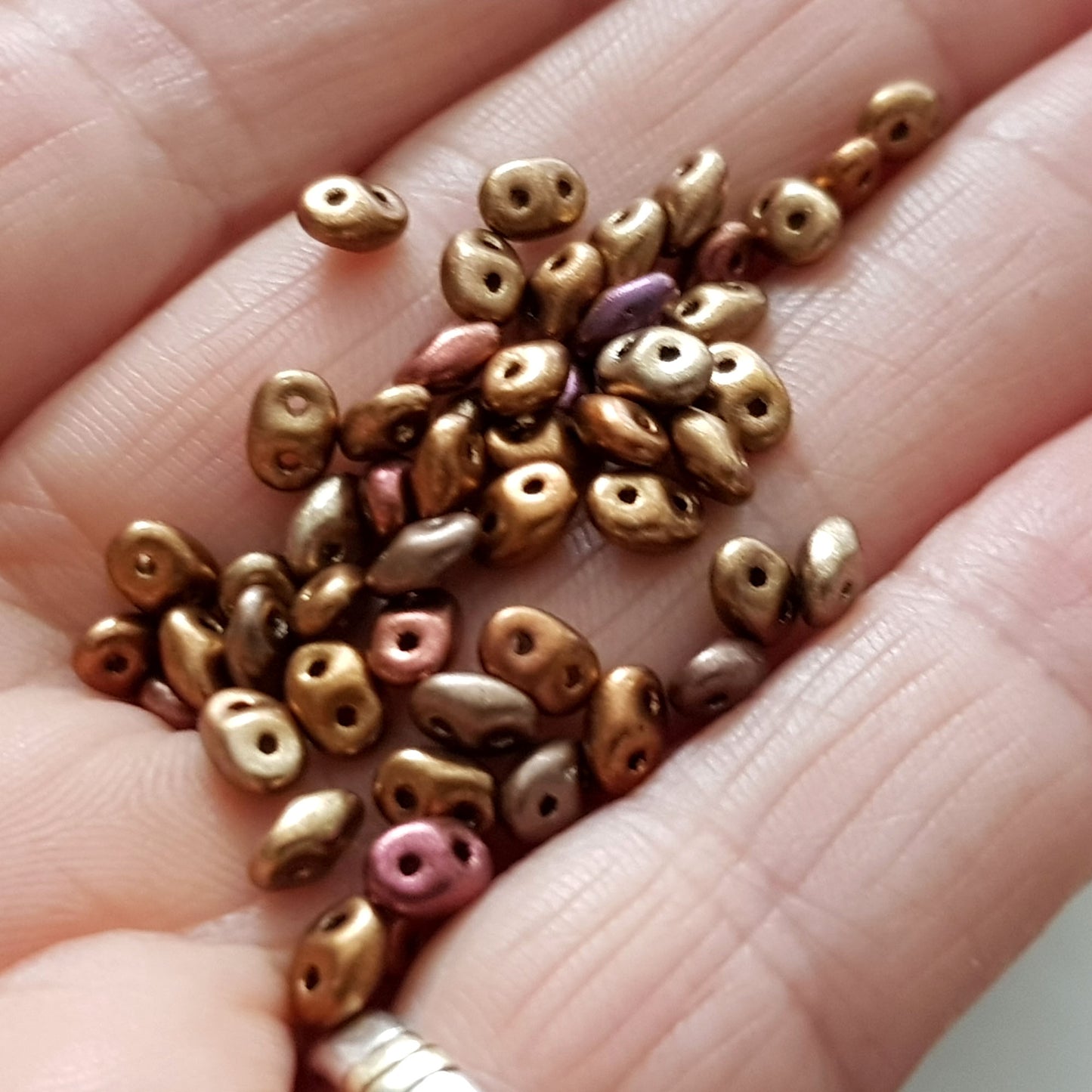 Matubo SuperDuo Gold Iris Metallic Matte 10g | SD-K0161 | Beading Supply