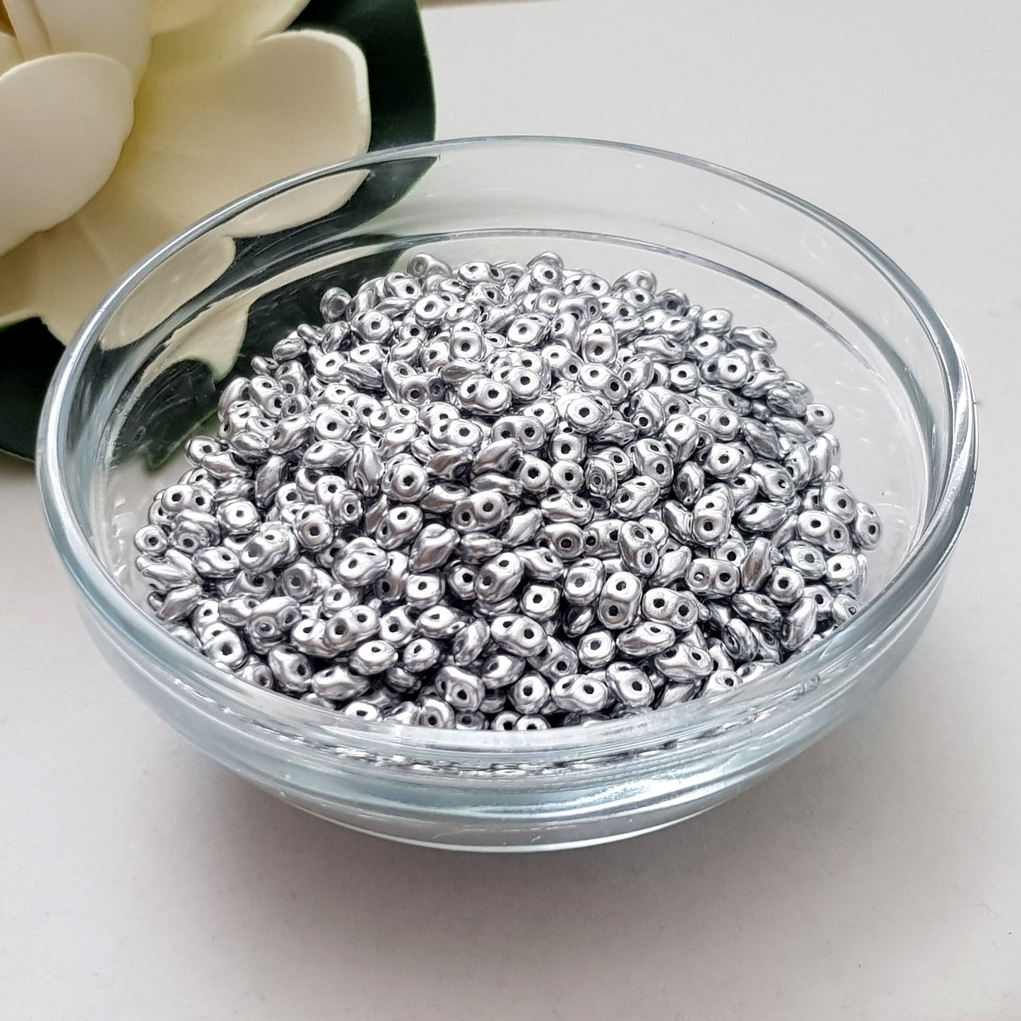 Matubo SuperDuo Silver Metallic Matte 10g | SD-K0170 | Beading Supply