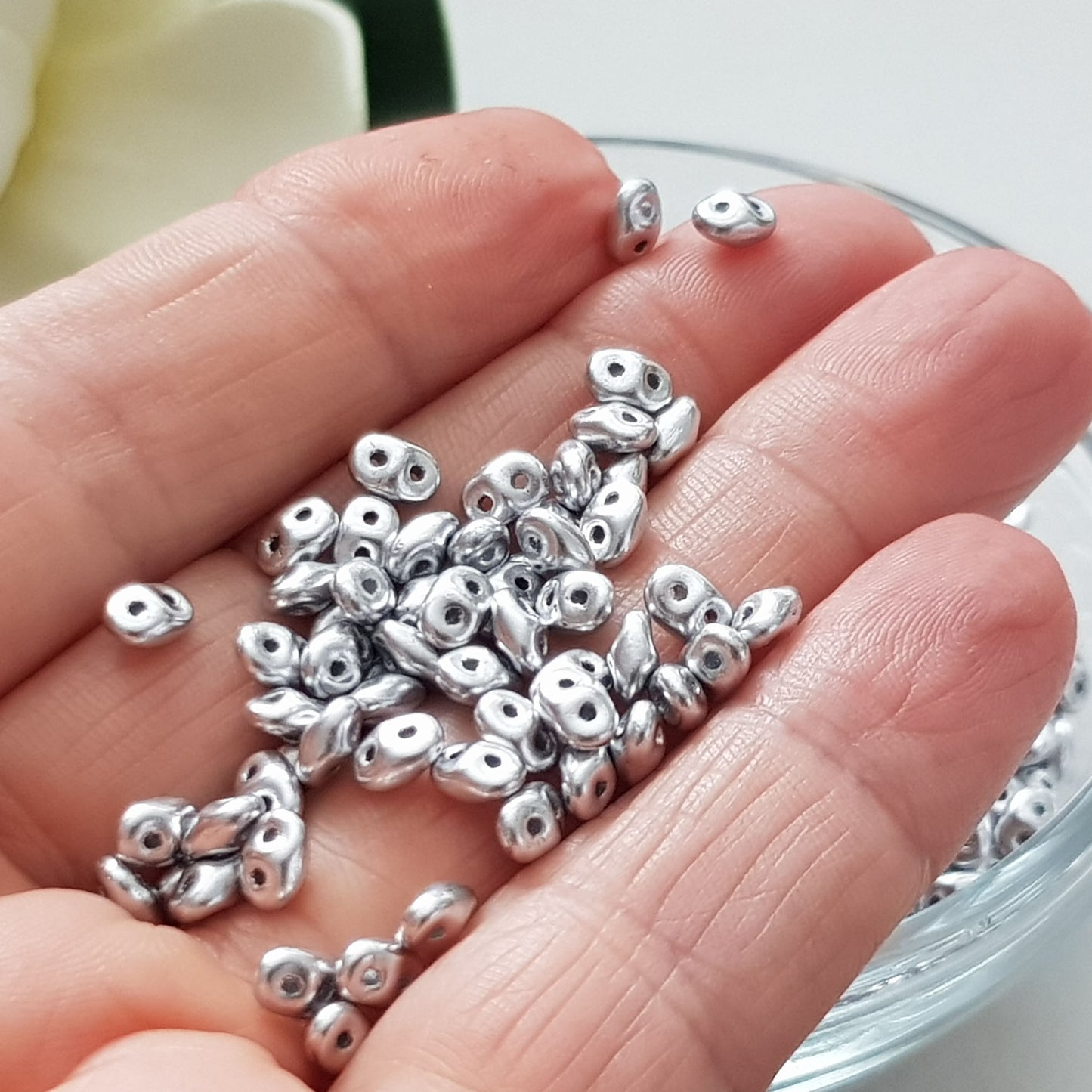 Matubo SuperDuo Silver Metallic Matte 10g | SD-K0170 | Beading Supply