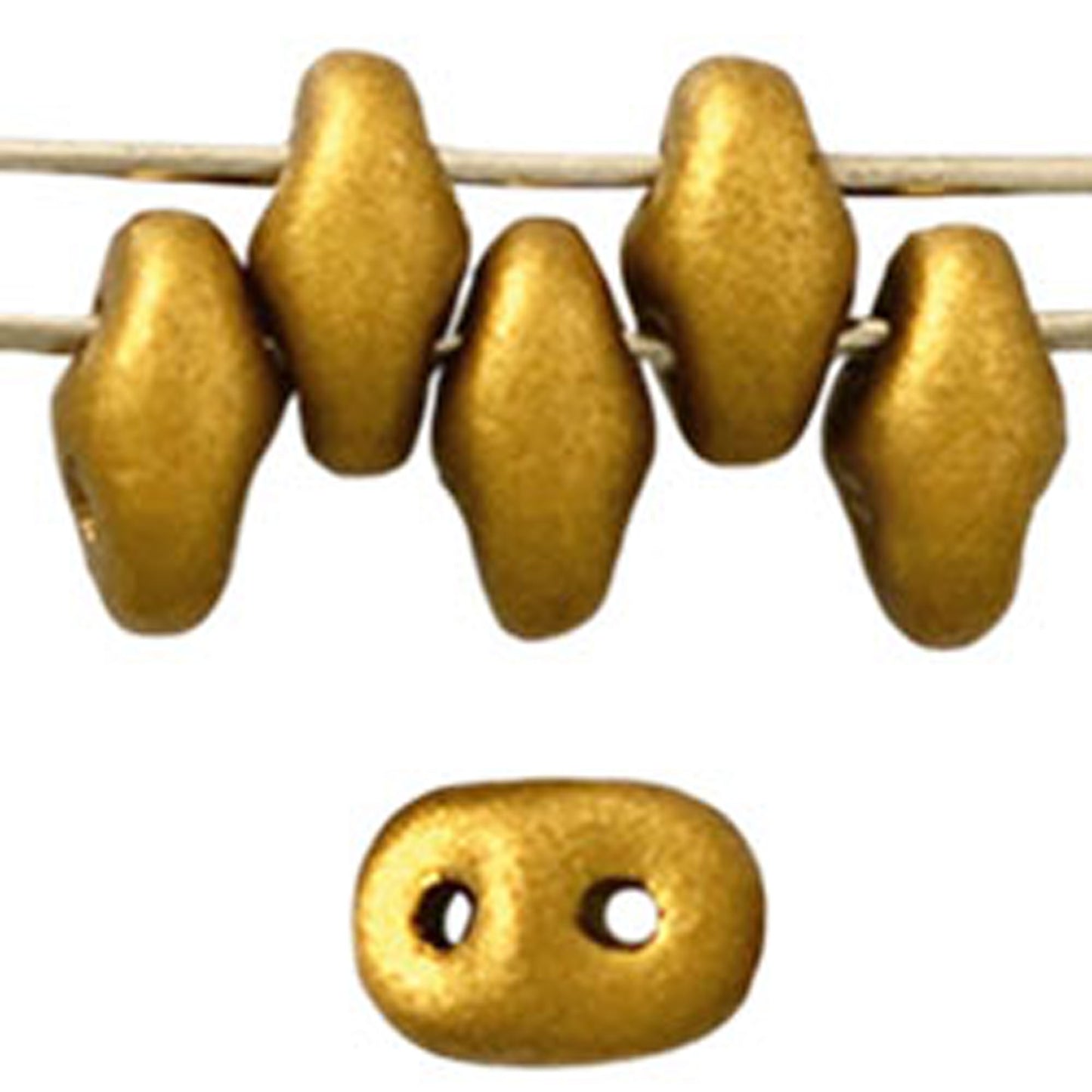 Matubo SuperDuo Goldenrod Metallic Matte 10g | SD-K0173 | Beading Supply