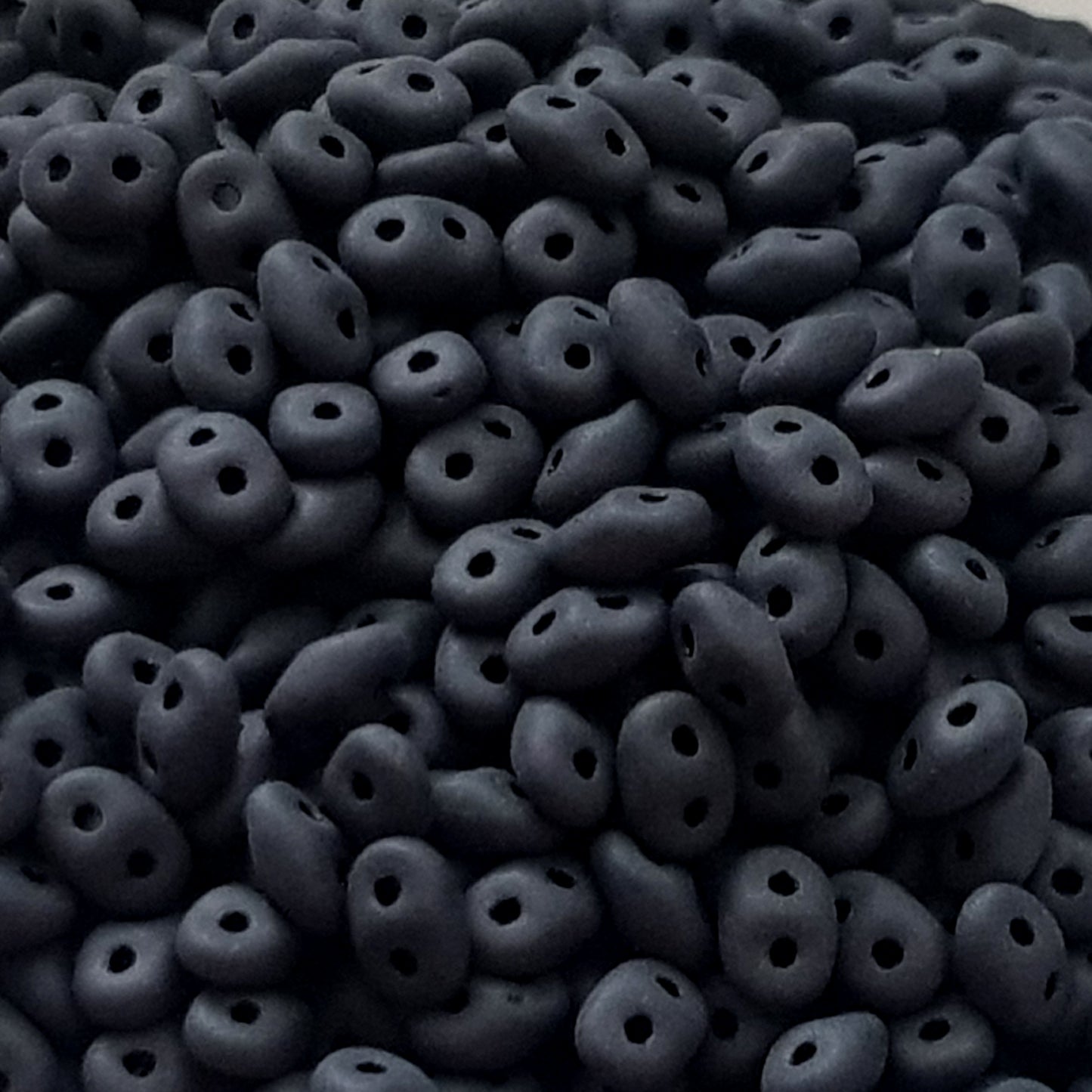 SuperDuo Jet Black Opaque Matte 10g by Matubo | SD-M2398 | Beading Supply