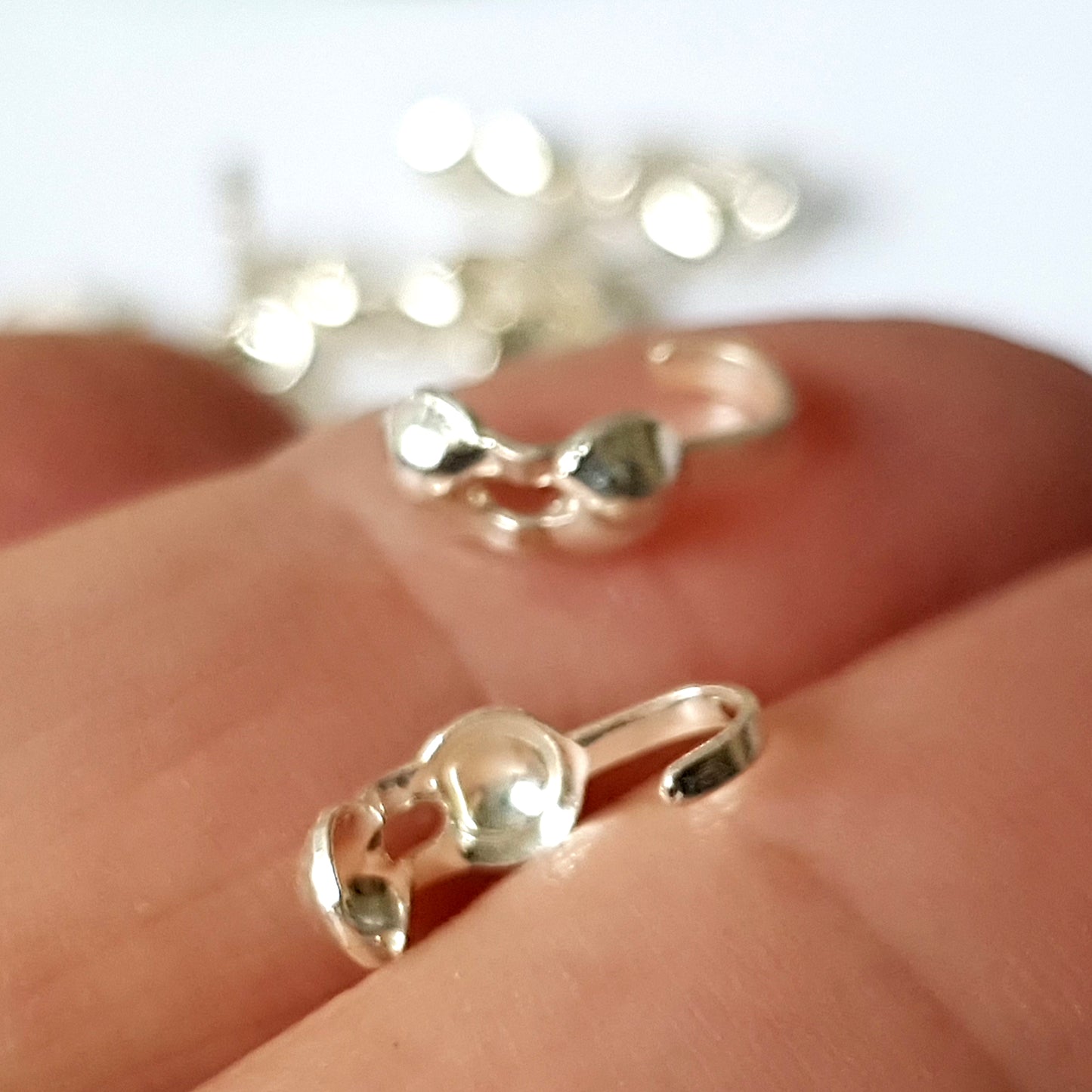 Bead Tip Clam Shell 4mm cup 10PC Sterling Silver 925 | SS-004BT-10 | Beading Supply