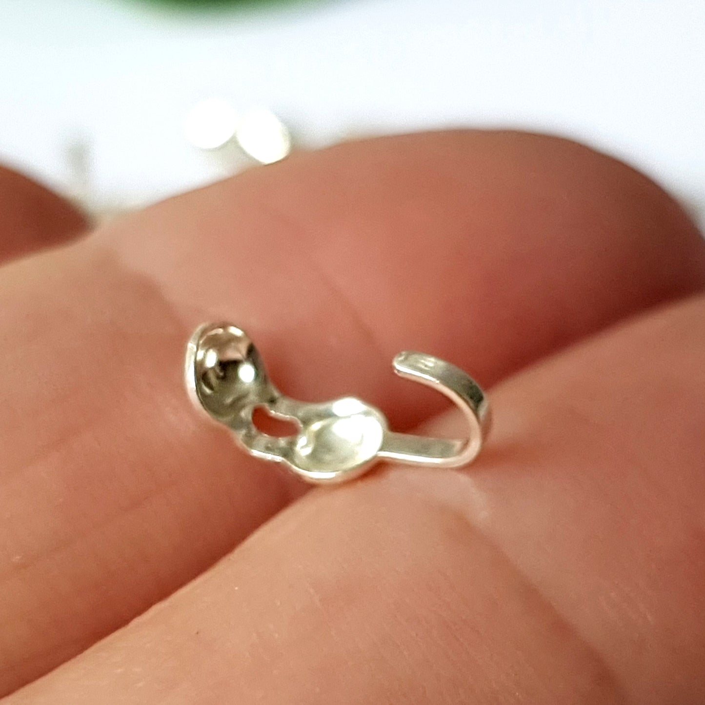 Bead Tip Clam Shell 4mm cup 10PC Sterling Silver 925 | SS-004BT-10 | Beading Supply