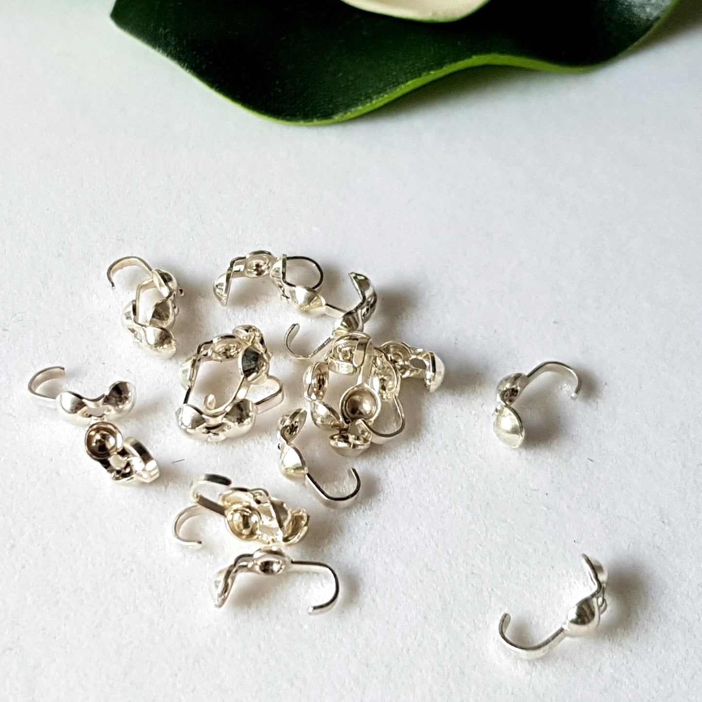 Bead Tip Clam Shell 4mm cup 10PC Sterling Silver 925 | SS-004BT-10 | Beading Supply