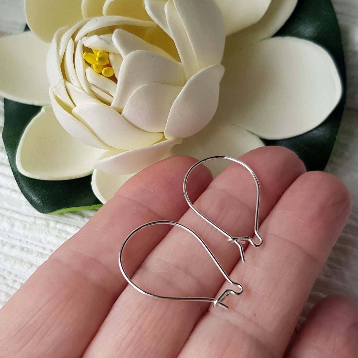 Quality Kidney Sterling Silver 925 Medium Handmade Earring Hooks | SS-020MEH | Jewellery Supply - Kalitheo