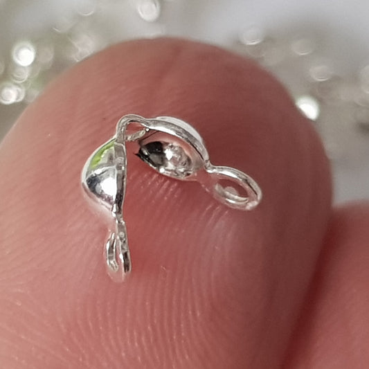 Bead Tip Clam Shell  3.8mm cup 10PC Sterling Silver 925 | SS-003.8BT-10 | Beading Supply