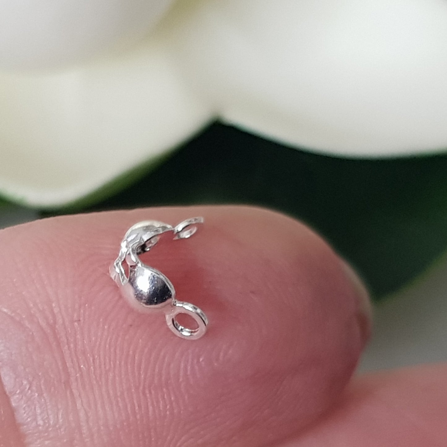 Bead Tip Clam Shell 3.8mm cup 10PC Sterling Silver 925 | SS-003.8BT-10 | Beading Supply