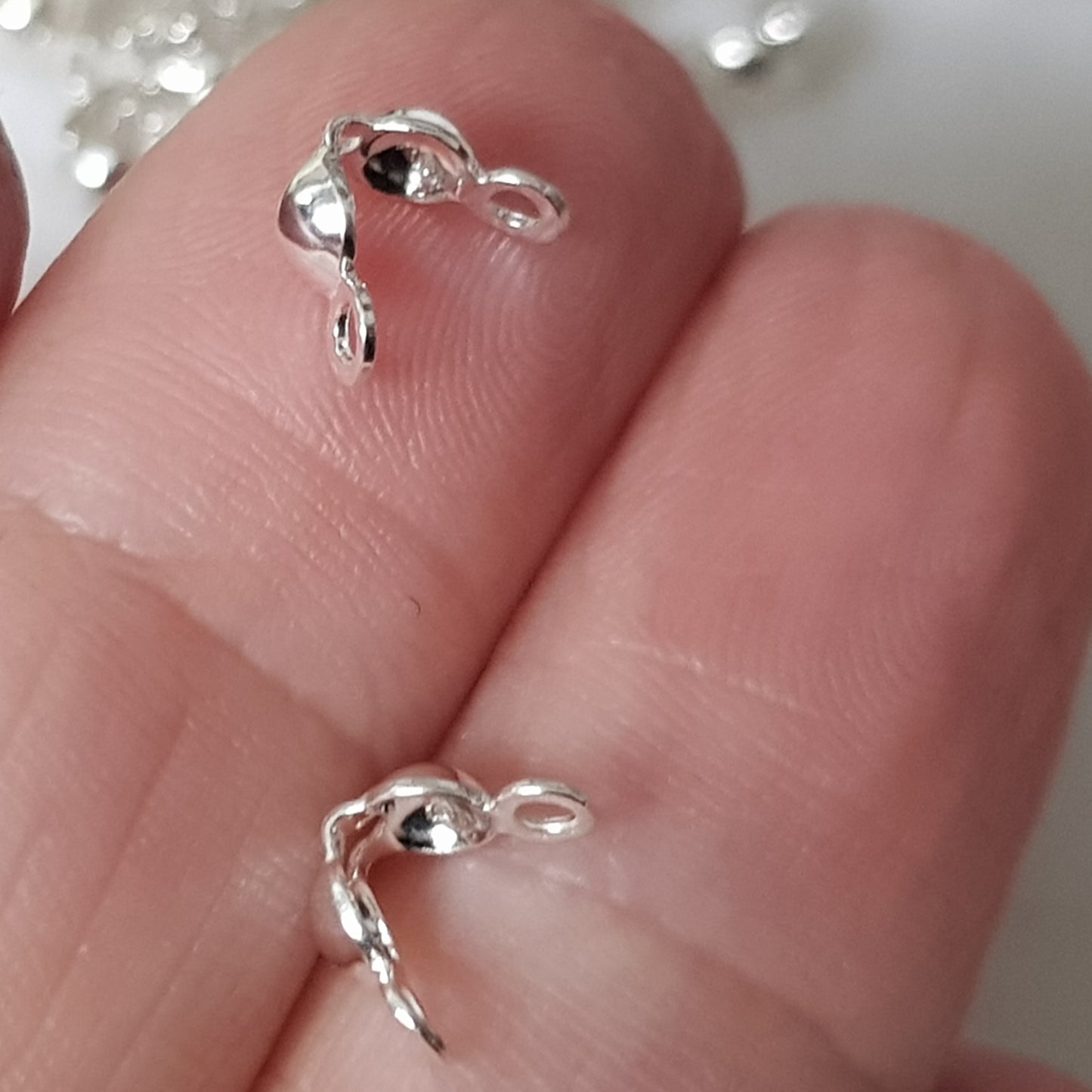 Bead Tip Clam Shell 3.8mm cup 10PC Sterling Silver 925 | SS-003.8BT-10 | Beading Supply