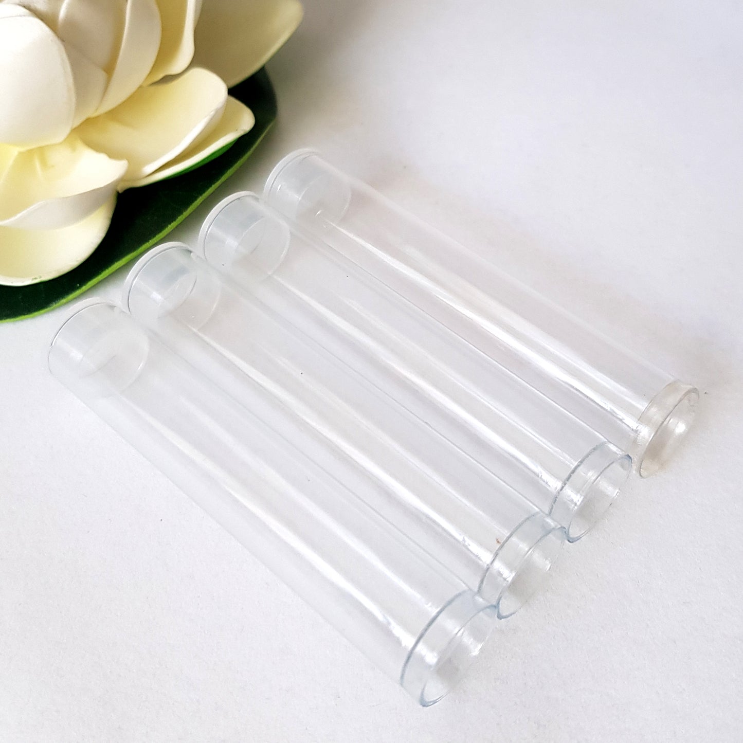 Bead Storage Plastic Tubes 8x1.5cm 4PC Pack | Beading Supply