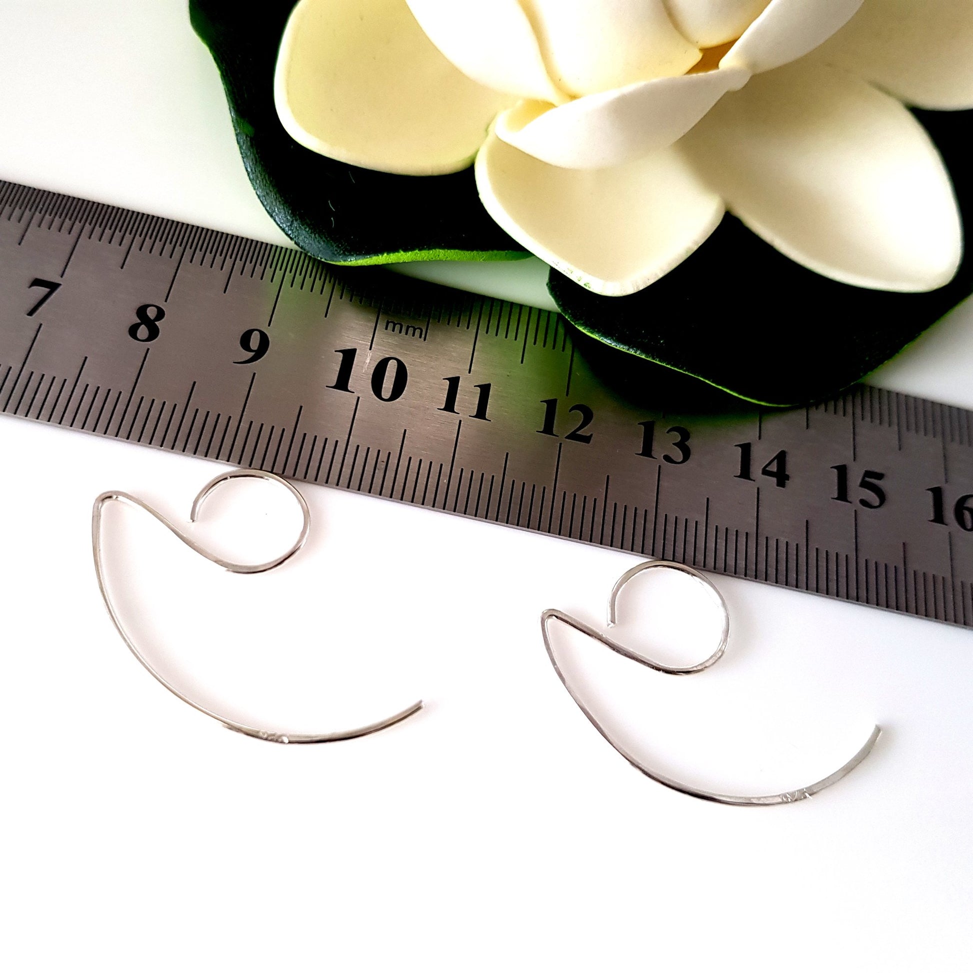 Earring Hooks Premium Quality Sterling Silver Large Loop For Resin Earrings | SS-025EH | Earring Supply - Kalitheo
