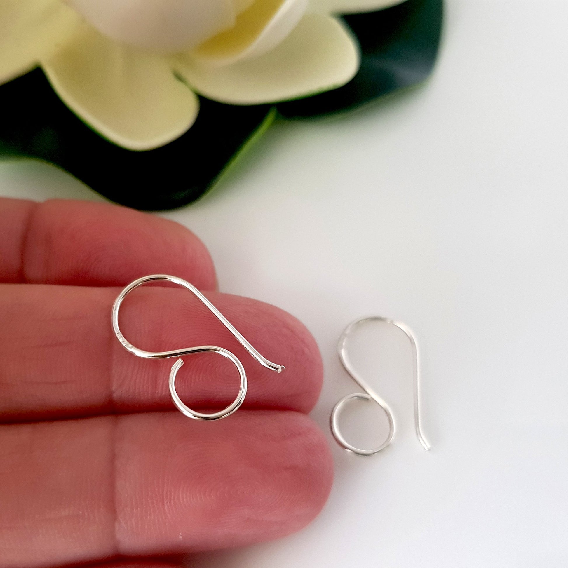 Earring Hooks Premium Quality French Hooks Large Loop For Resin, Polymer & Wood Earrings | SS-026EH | Earring Supply - Kalitheo