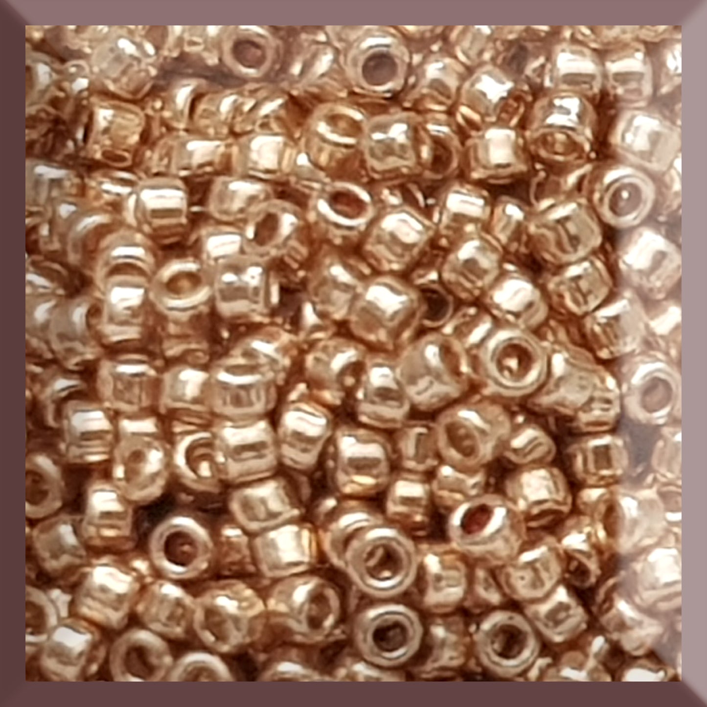 15/0 TR-PF551 Rose Gold Galvanized PermaFinish Round Toho 5g Seed Beads | Beading Supply