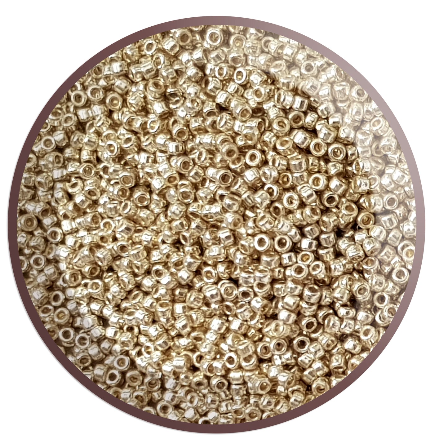 15/0 TR-PF558 Aluminium Galvanized PermaFinish Round Toho 5g Seed Beads | Beading Supply
