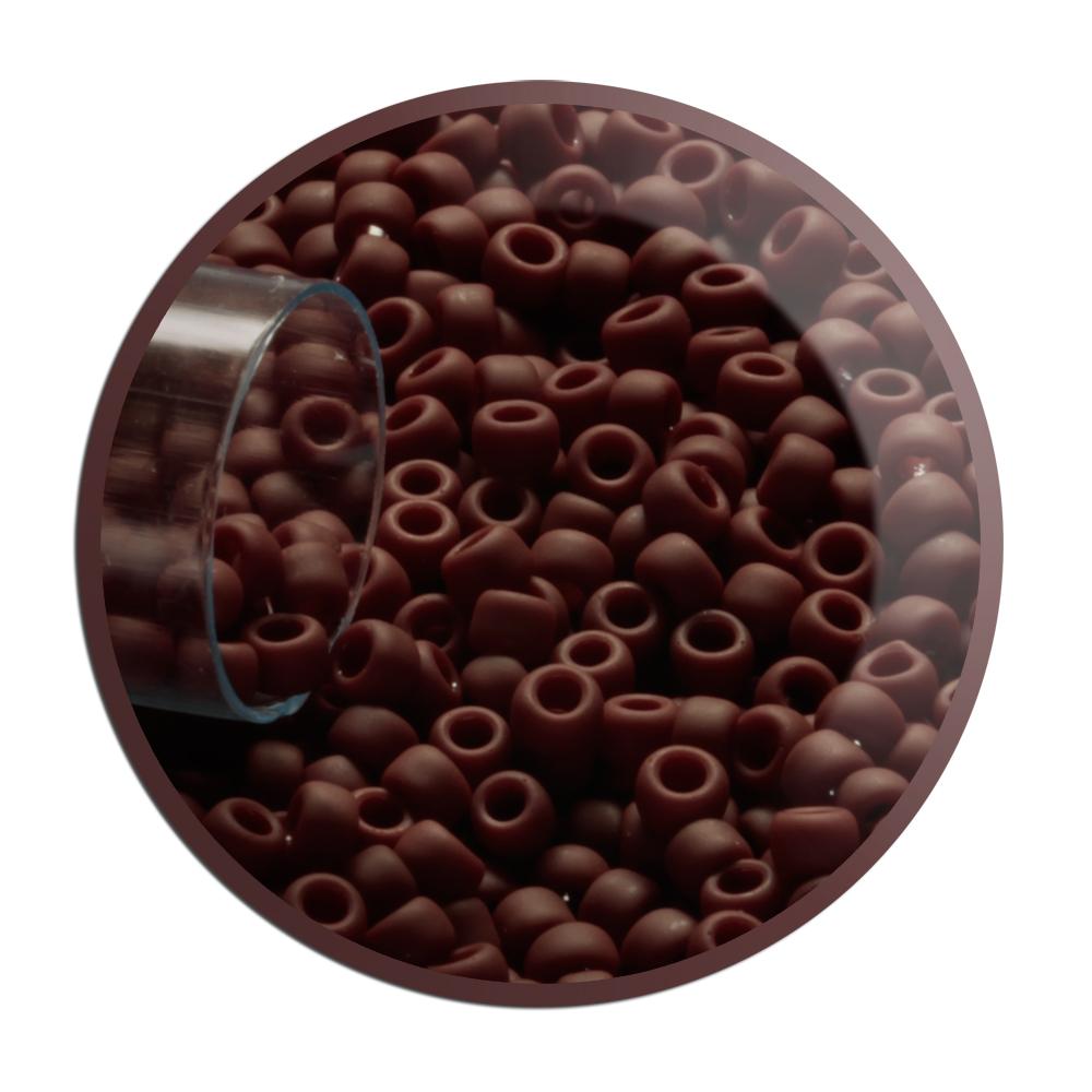 8/0 TR-46F Oxblood Opaque Matte round Toho Seed Beads - Beading Supply - Kalitheo Jewellery