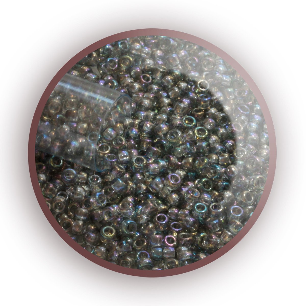 8/0 TR-176 Black Diamond Rainbow Round Toho Seed Beads - Beading Supply - Kalitheo Jewellery