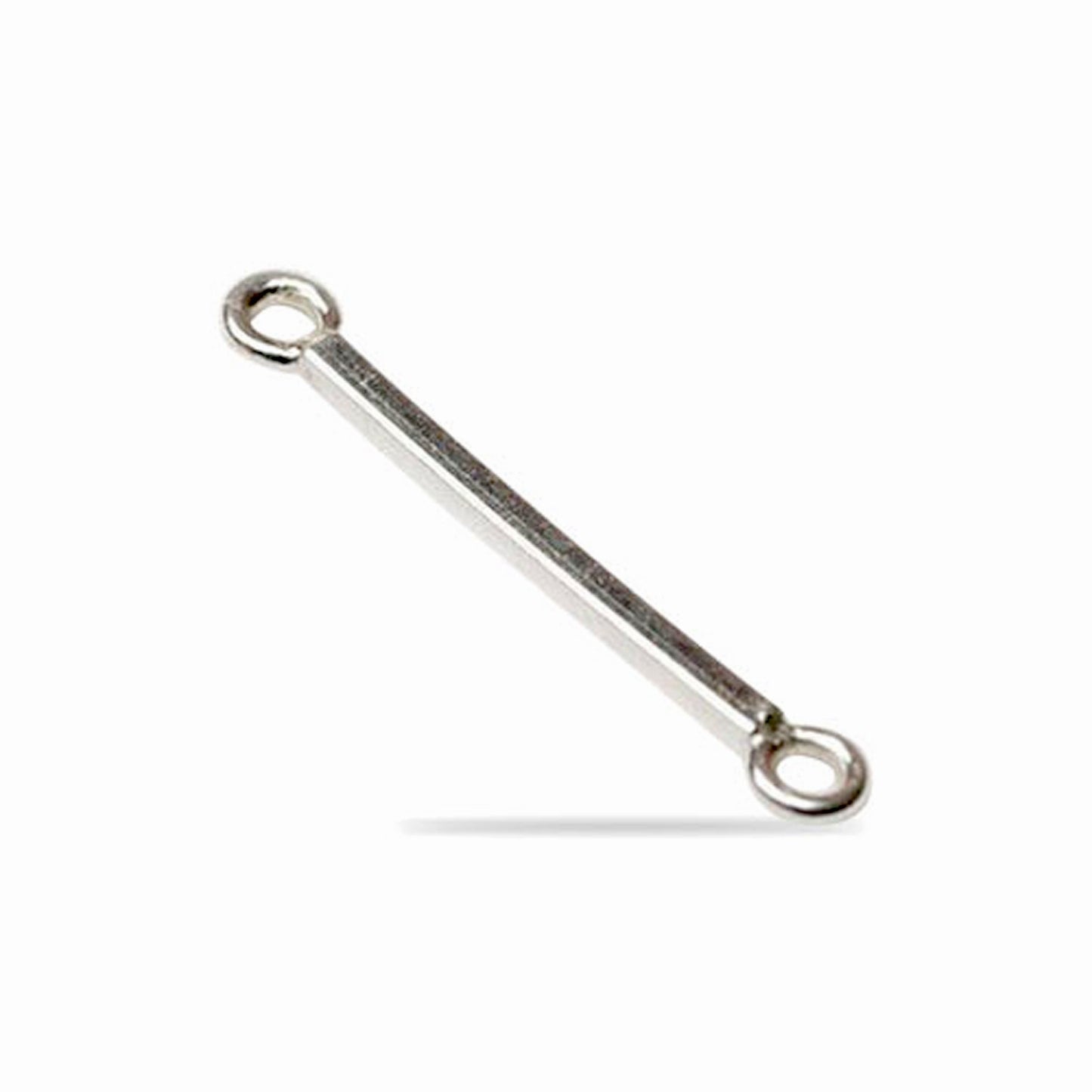 Spacer Link 18mm Square - 2 pcs Sterling Silver | SS-004SL18S | Jewellery Supply - Kalitheo