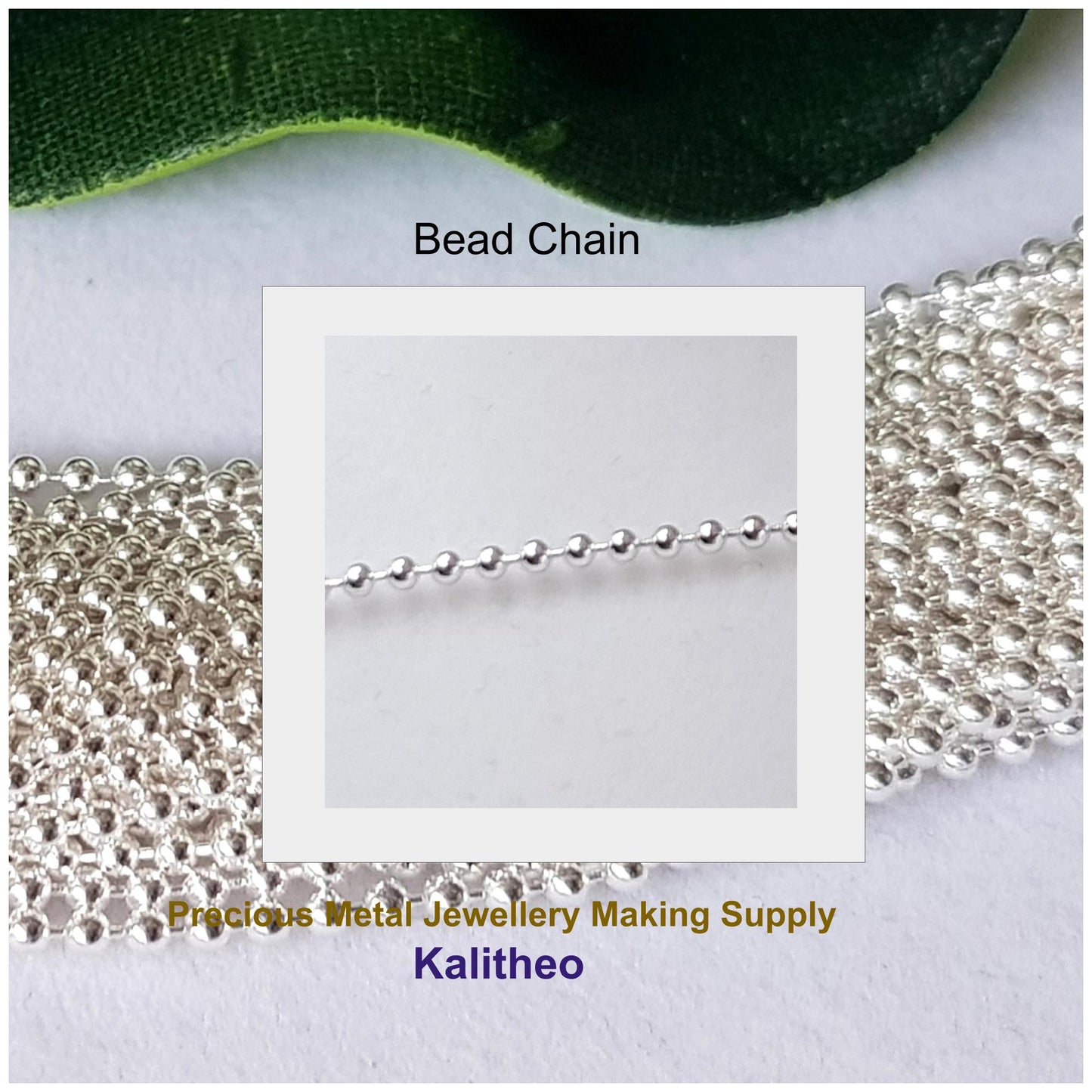 Chains - Bead Chain Genuine Sterling Silver Unfinished | Jewellery Making Supply