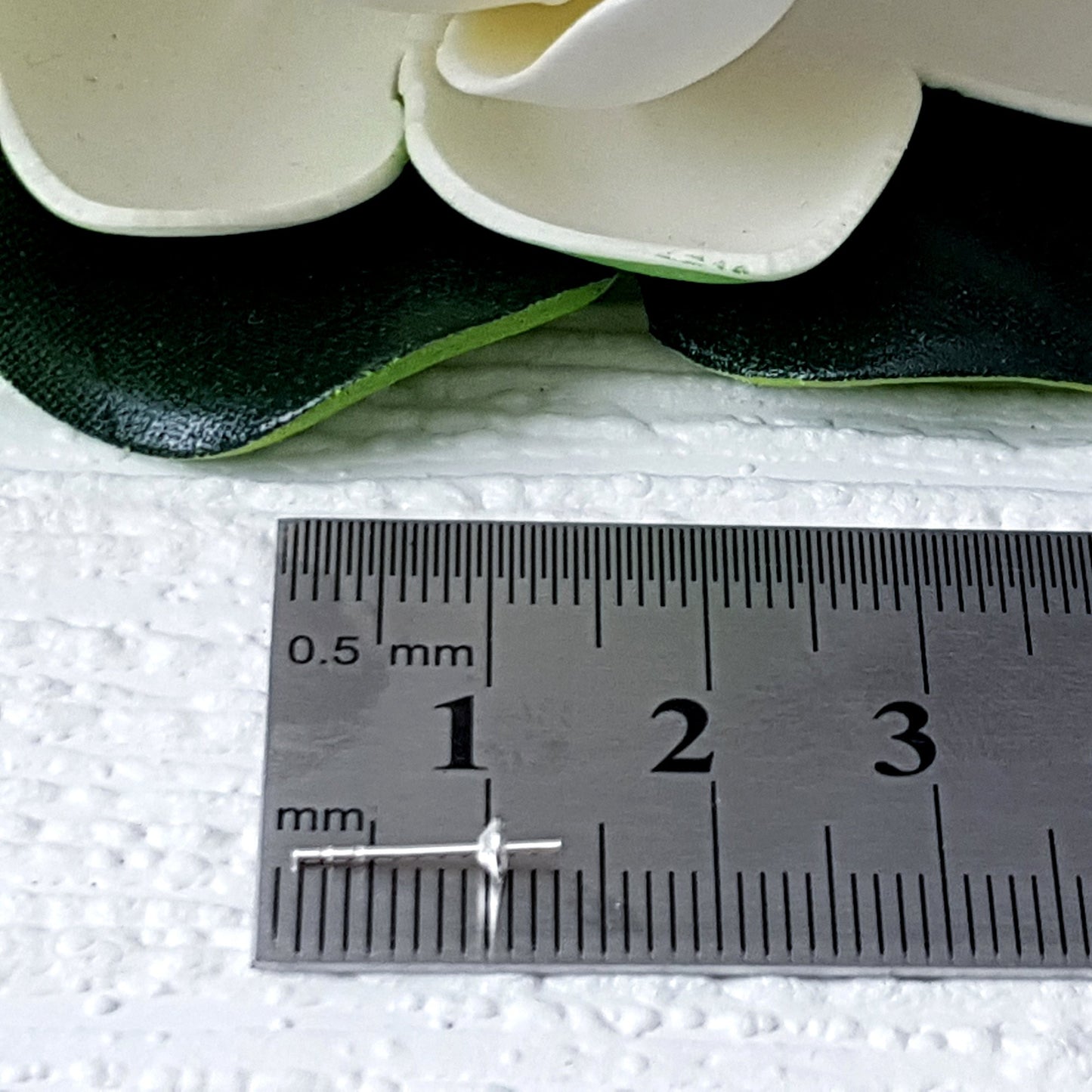 Sterling Silver Pearl Cup 3mm Stud Earrings - Half Drilled Pearls & Beads | SS-010C3/ES | Earring Supply - Kalitheo