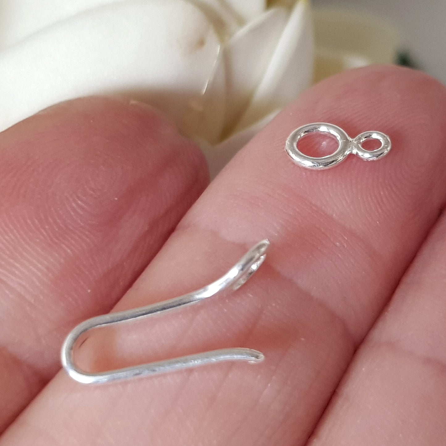 Hook & Eye Clasp 15mm Sterling Silver 925 | SS-022HE15 | Jewellery Making Supplies