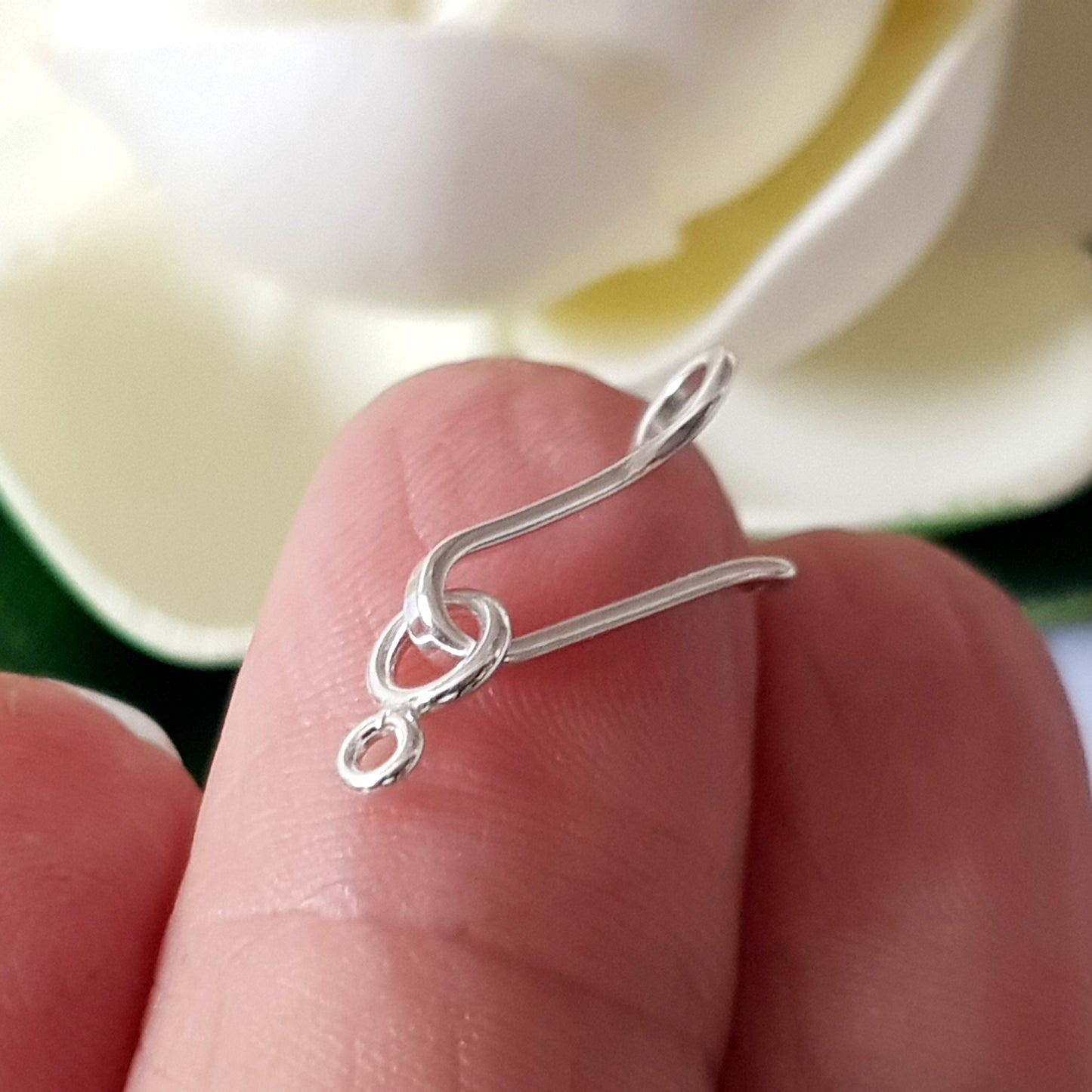 Hook & Eye Clasp 15mm Sterling Silver 925 | SS-022HE15 | Jewellery Making Supplies