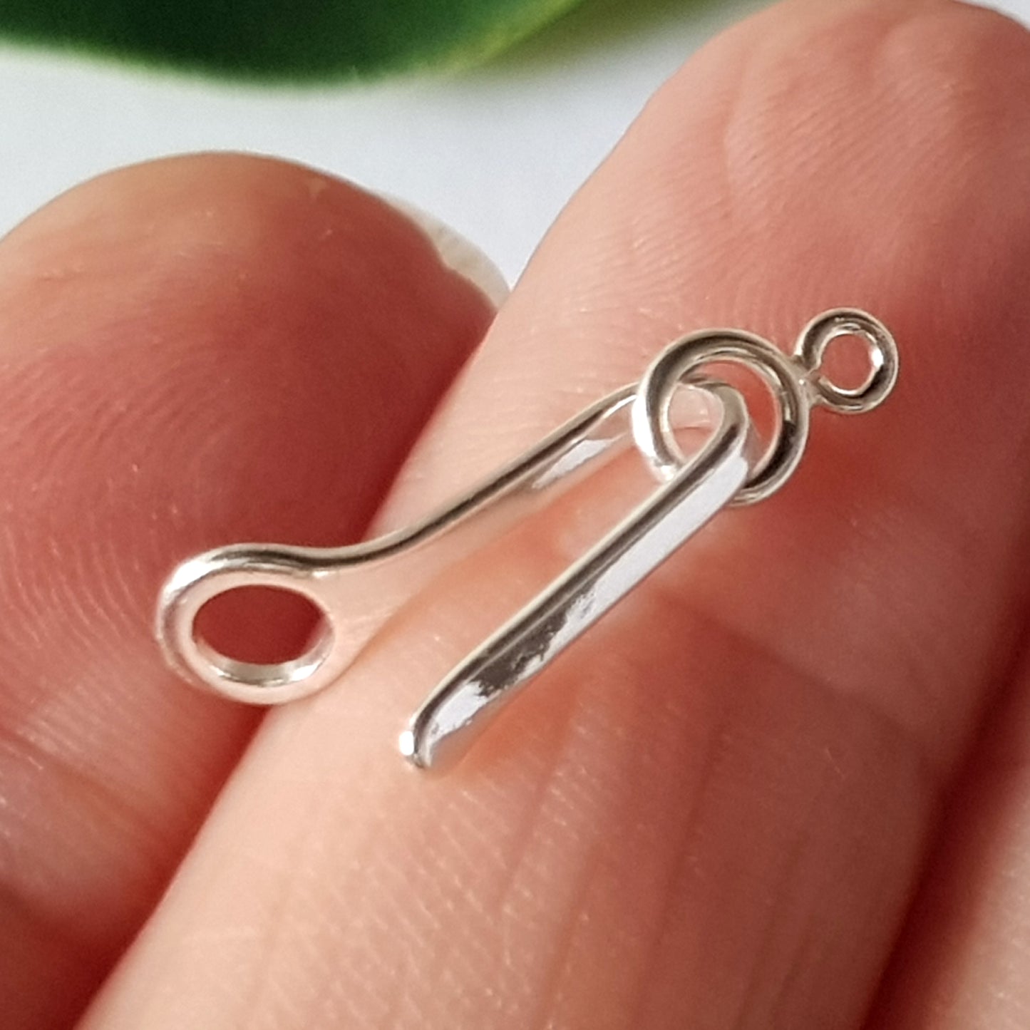 Hook &  Eye Clasp 15mm Sterling Silver 925 | SS-022HE15 | Jewellery Making Supplies