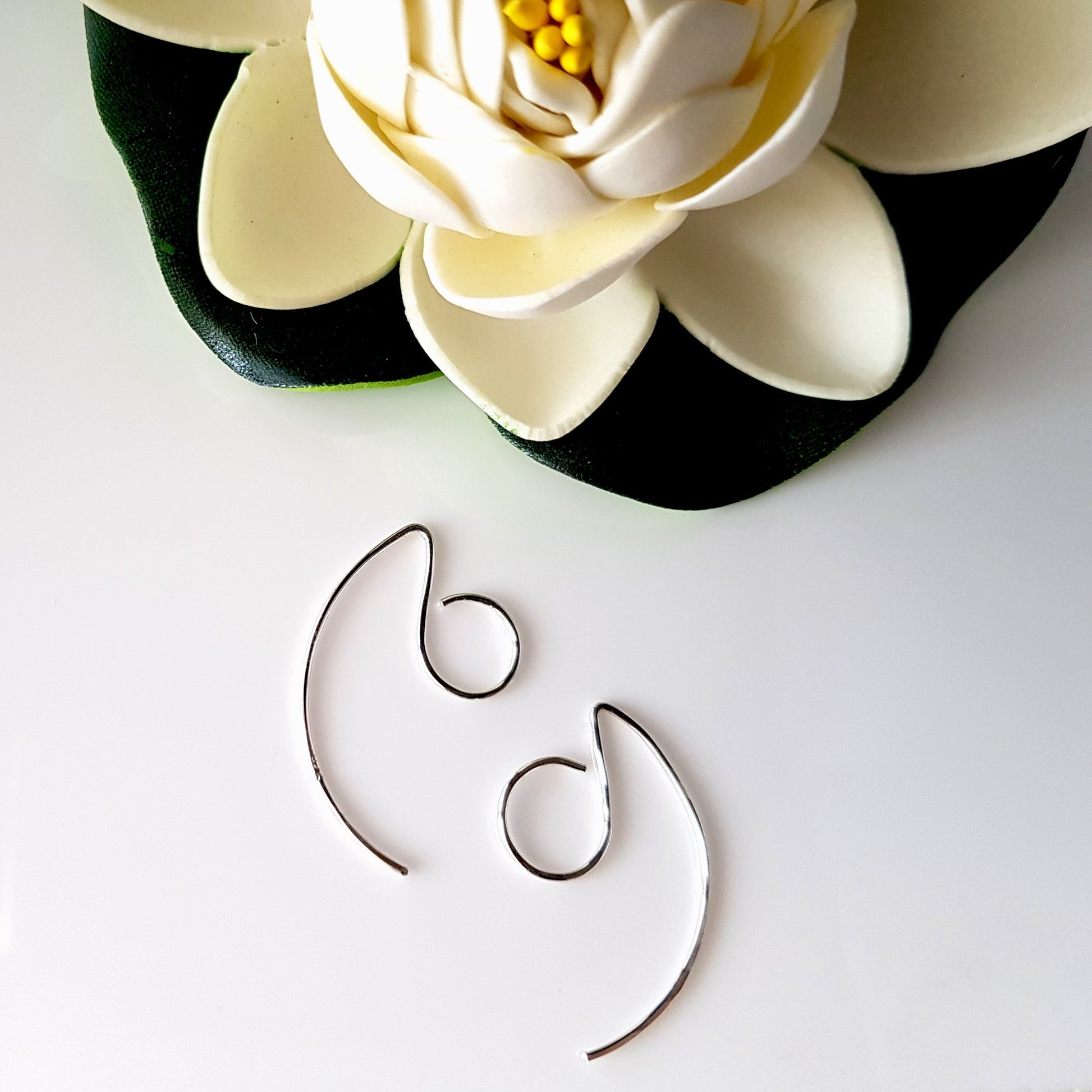 Earring Hooks Premium Quality Sterling Silver Large Loop For Resin Earrings | SS-025EH | Earring Supply - Kalitheo