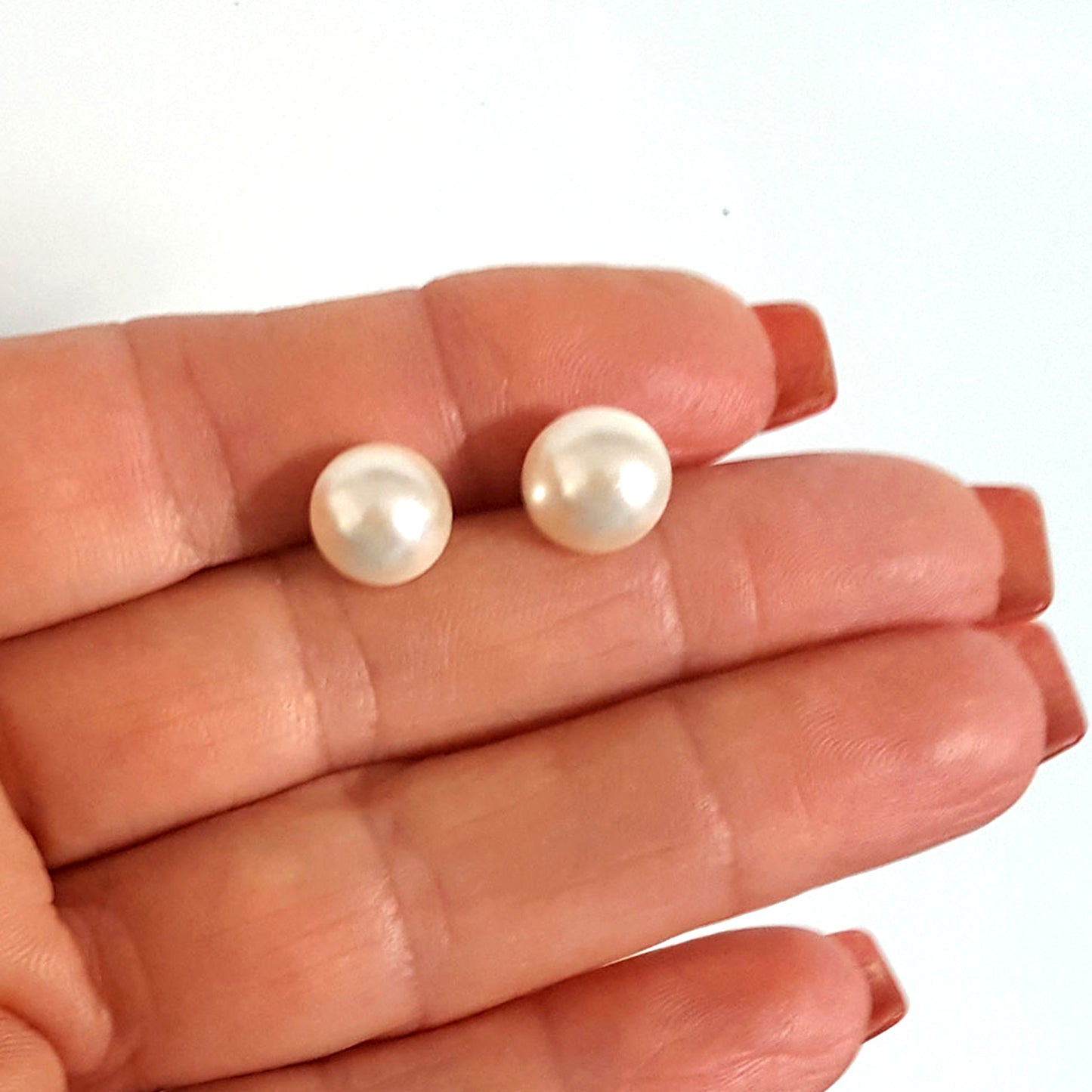 White Shimmer -  Swarovski Pearl Studs & Shell Pearl 2-Way Long Dangle | KJ-389E Handmade Earrings - Kalitheo Jewellery