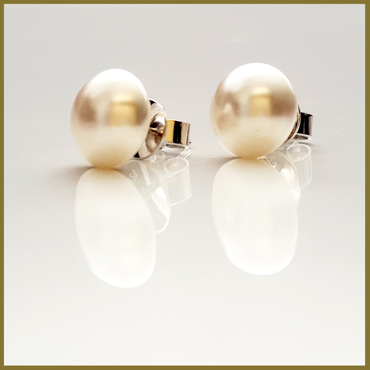 White Shimmer -  Swarovski Pearl Studs & Shell Pearl 2-Way Long Dangle | KJ-389E Handmade Earrings - Kalitheo Jewellery