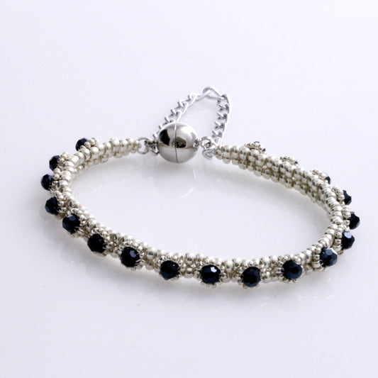 Timeless Beauty - Beaded Tennis Bracelet | (KJ-266B) Handmade Bracelet - Kalitheo Jewellery