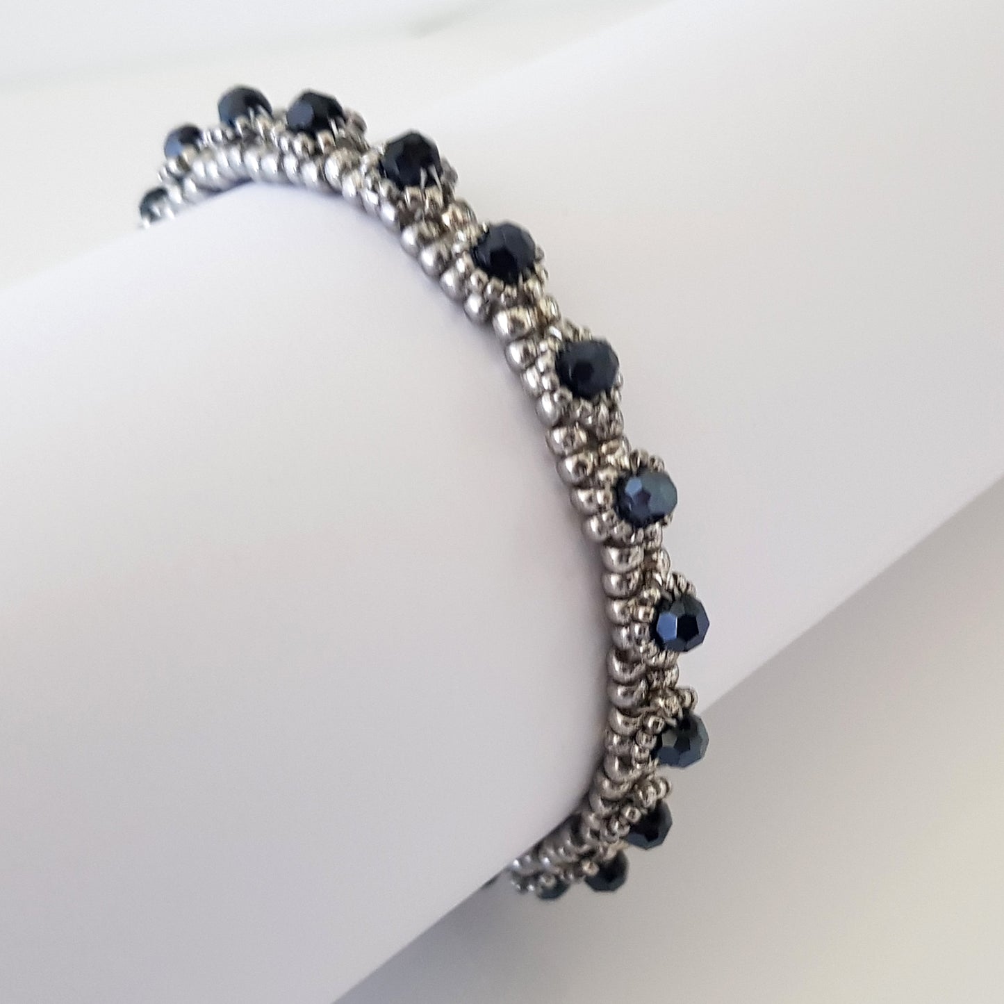 Timeless Beauty - Beaded Tennis Bracelet | (KJ-266B) Handmade Bracelet - Kalitheo Jewellery