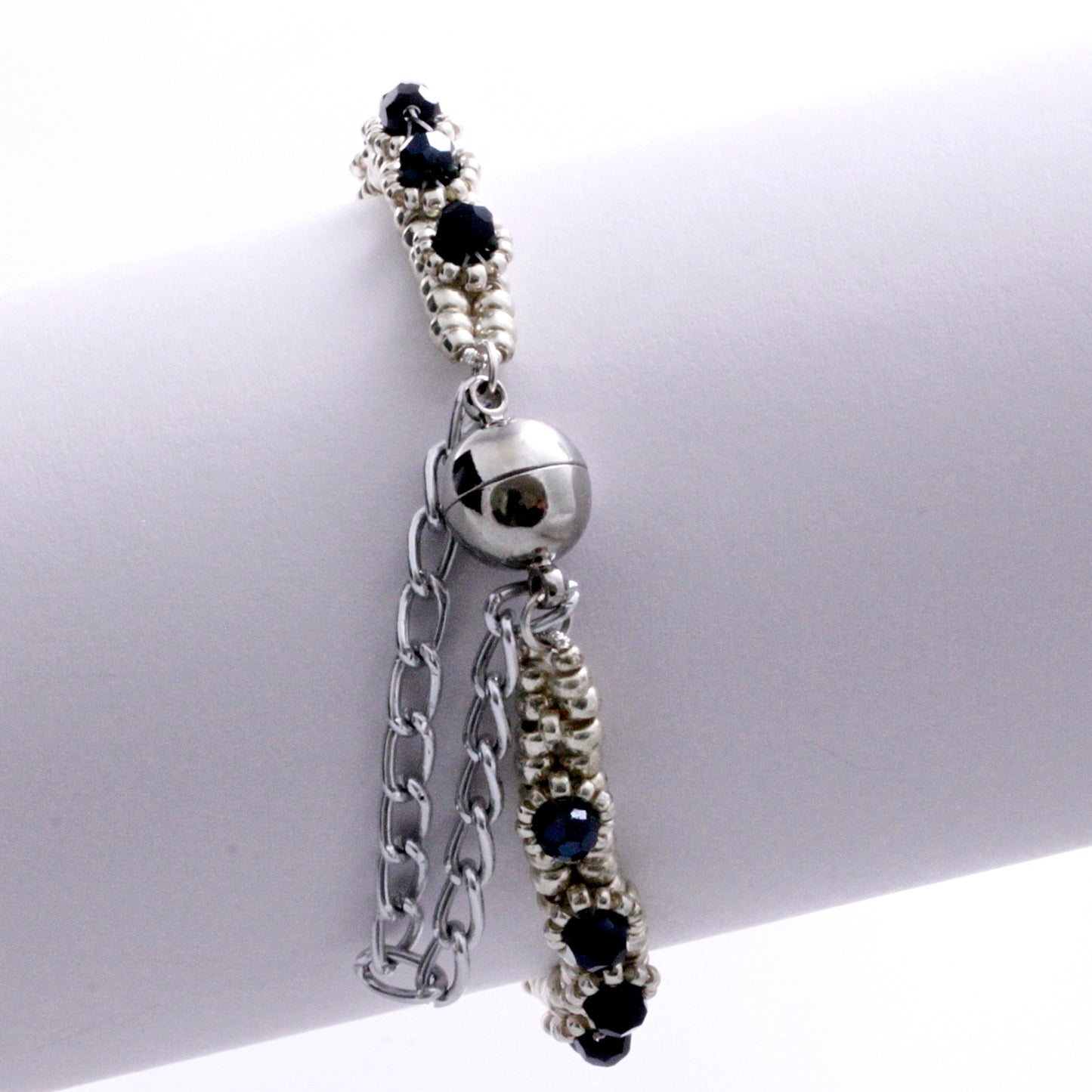 Timeless Beauty - Beaded Tennis Bracelet | (KJ-266B) Handmade Bracelet - Kalitheo Jewellery