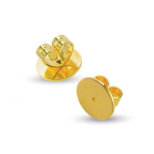 Disc Large 10mm Butterfly Backs 9ct Yellow Gold | YG9-00810L | Jewellery Making Supply - Kalitheo Jewellery