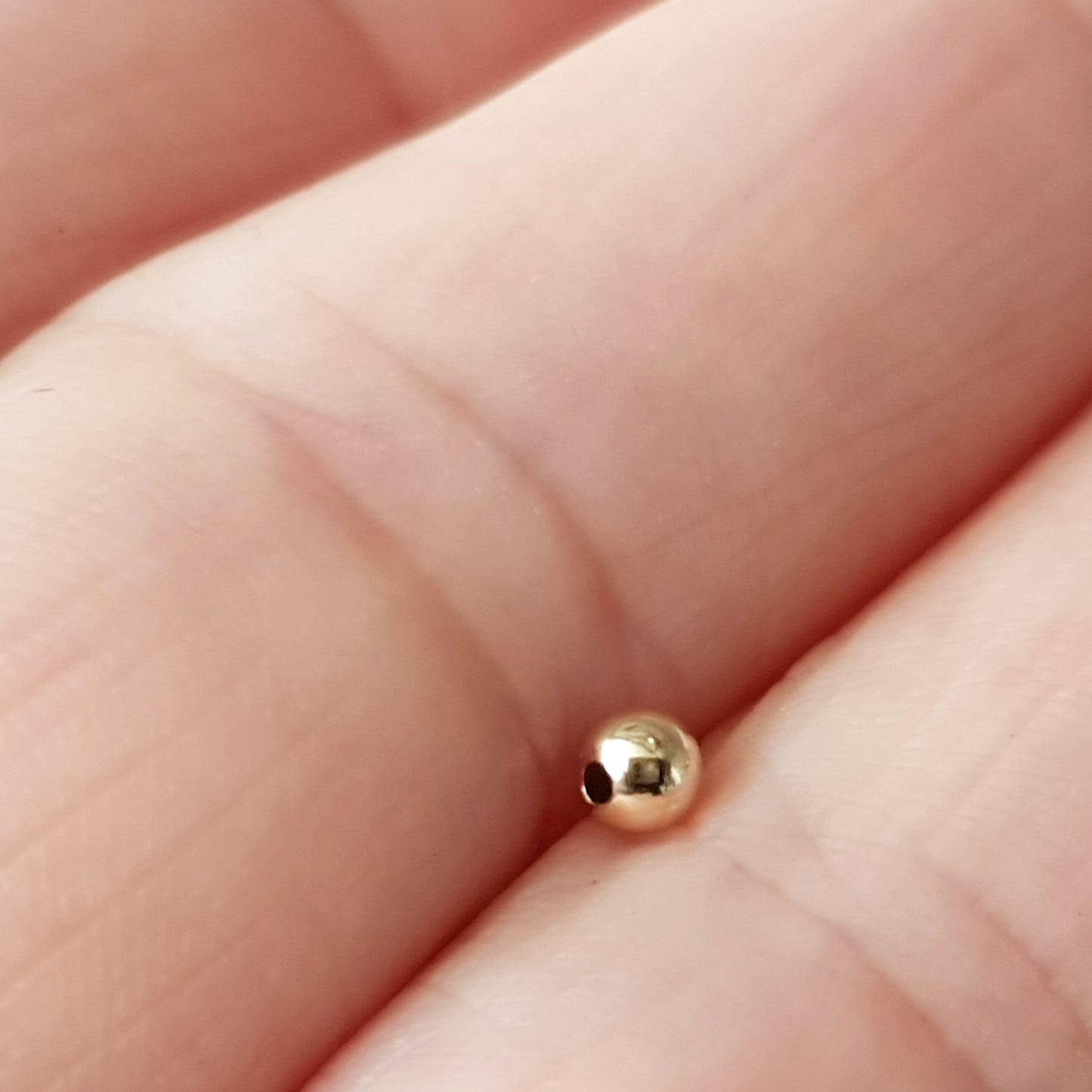 Genuine Solid Yellow Gold Findings - 14ct Plain Round Beads | Precious Metal Findings