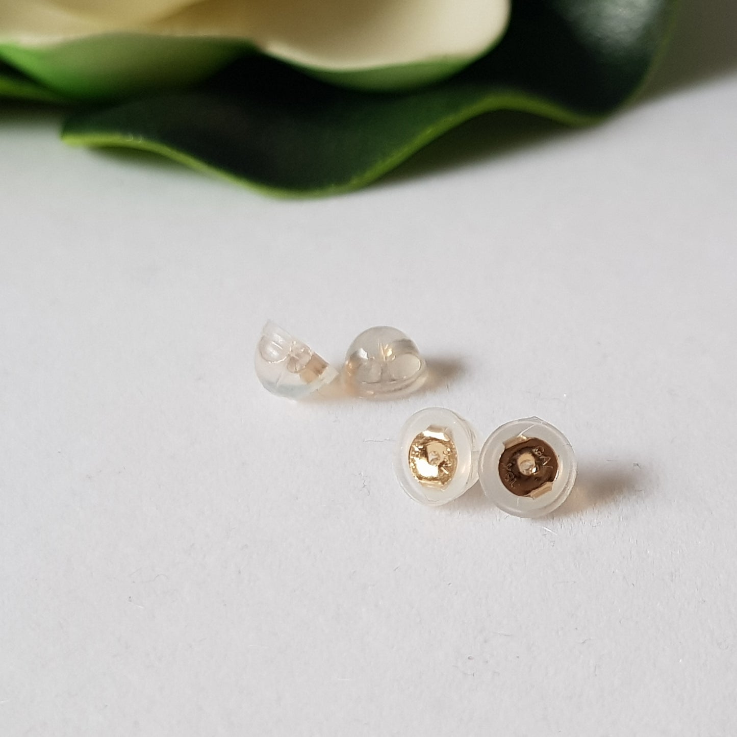 Earring Backs, Silicone Domed Easy Grip Butterfly Earring Backs, Kids Jewellery, 18ct Yellow Gold Insert | YG18-009S/EB | Jewellery Supply