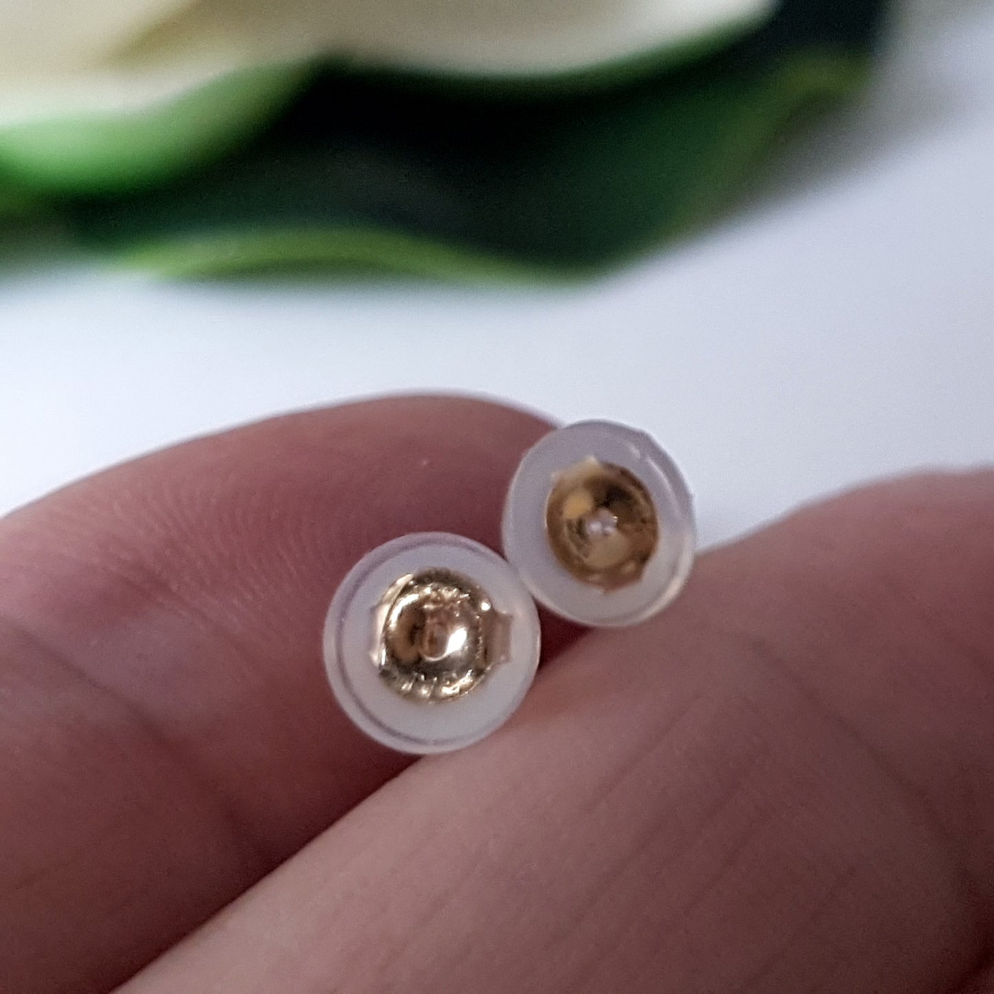 Earring Backs, Silicone Domed Easy Grip Butterfly Earring Backs, Kids Jewellery, 18ct Yellow Gold Insert | YG18-009S/EB | Jewellery Supply