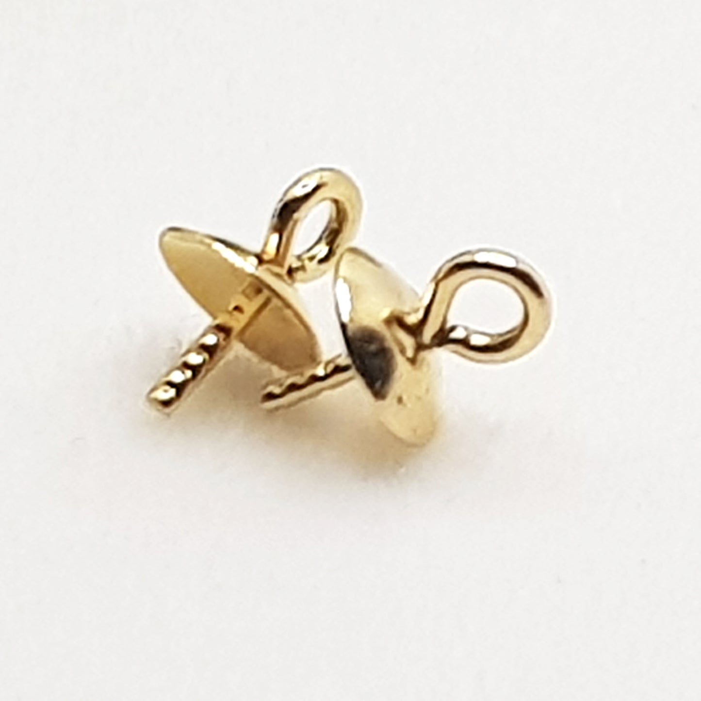 Plain Pearl Cup Polished 9ct Gold | YG9-PlainPC | Jewellery Making Supply