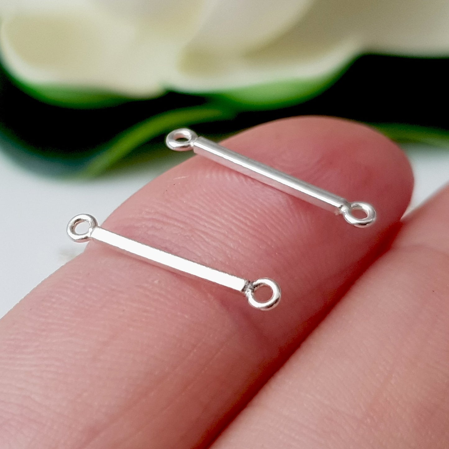 Spacer Link 18mm Square - 2 pcs Sterling Silver | SS-004SL18S | Jewellery Supply - Kalitheo