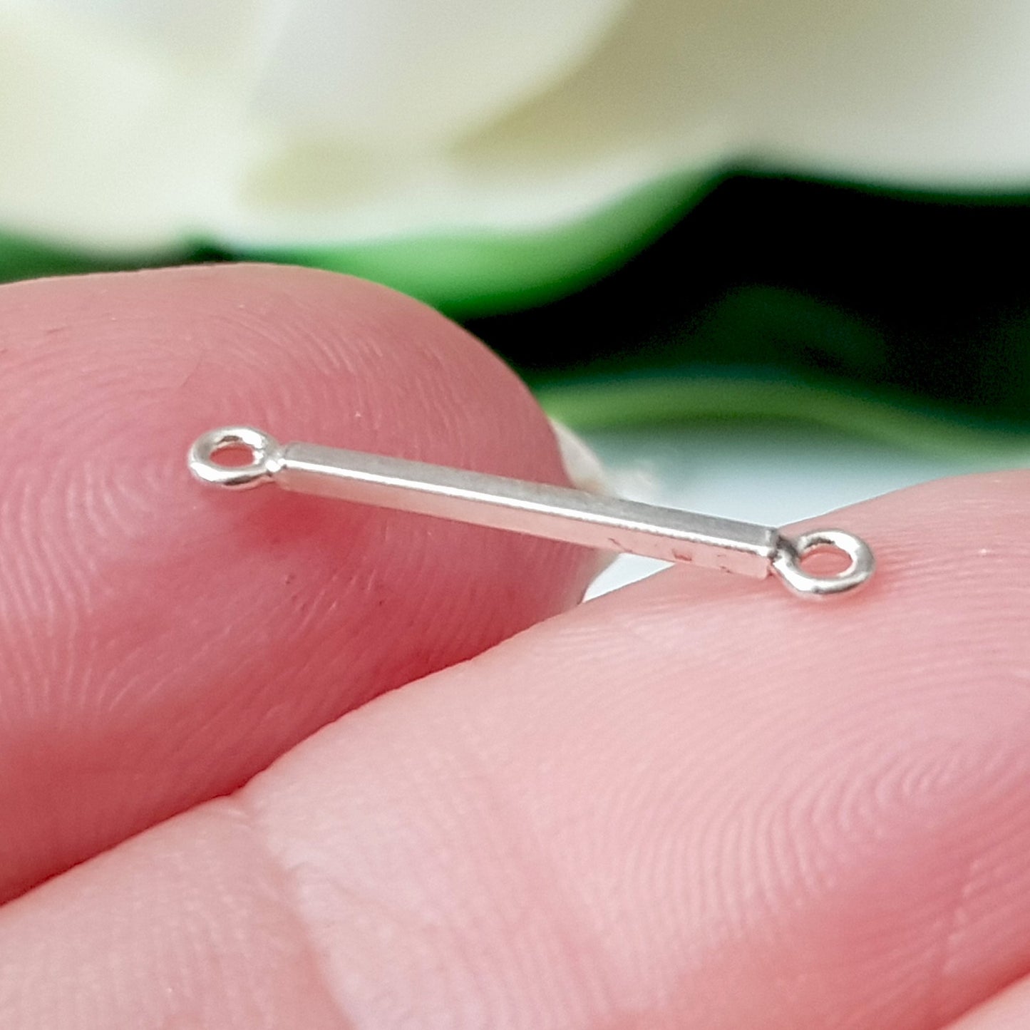 Spacer Link 18mm Square - 2 pcs Sterling Silver | SS-004SL18S | Jewellery Supply - Kalitheo