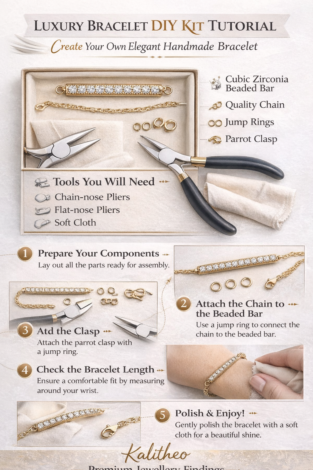 Luxury DIY Fresh-water Bracelet Kit - Tutorials by Kalitheo