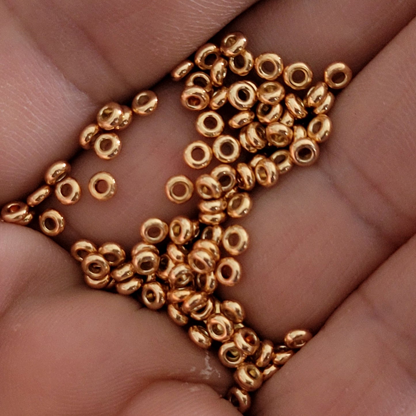 Demi 8/0 - TN-PF551 Rose Gold Galvanized Permanent Finish 5g Seed Beads - Beading Supply