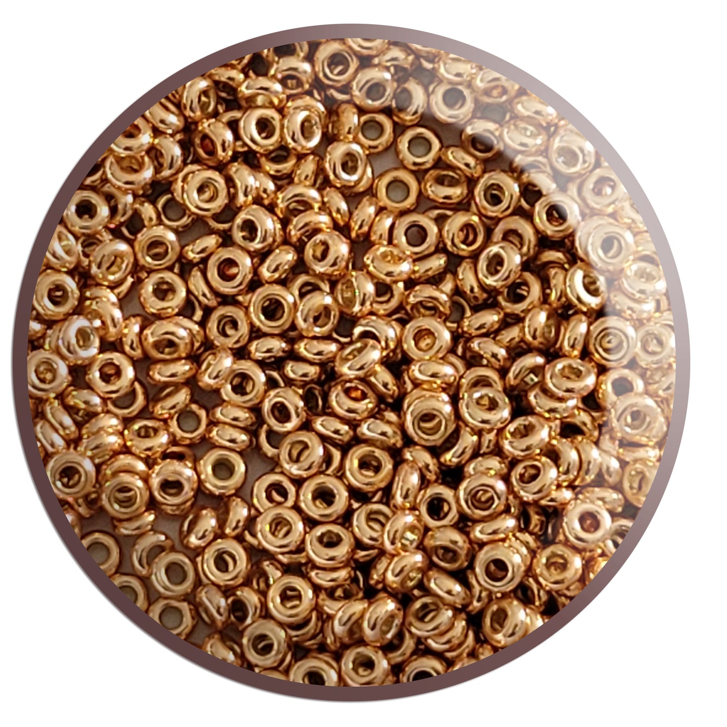 Demi 8/0 - TN-PF551 Rose Gold Galvanized Permanent Finish 5g Seed Beads - Beading Supply