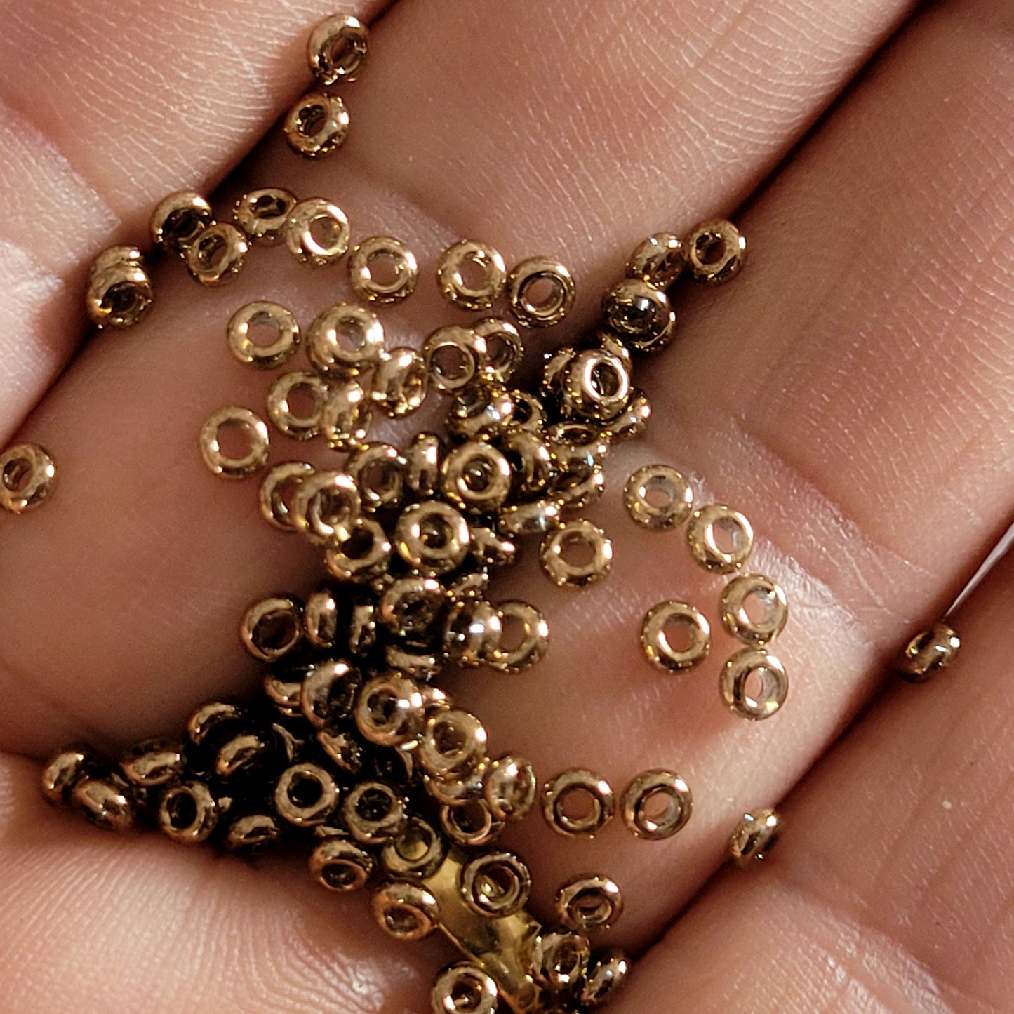Demi 8/0 - TN-204 Montana Blue Gold Luster 5g Seed Beads - Beading Supply