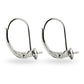 Continental Clip with Pearl Cup Polished Sterling Silver 925 - 4mm Pearl Cup | SS-032CPC4 |