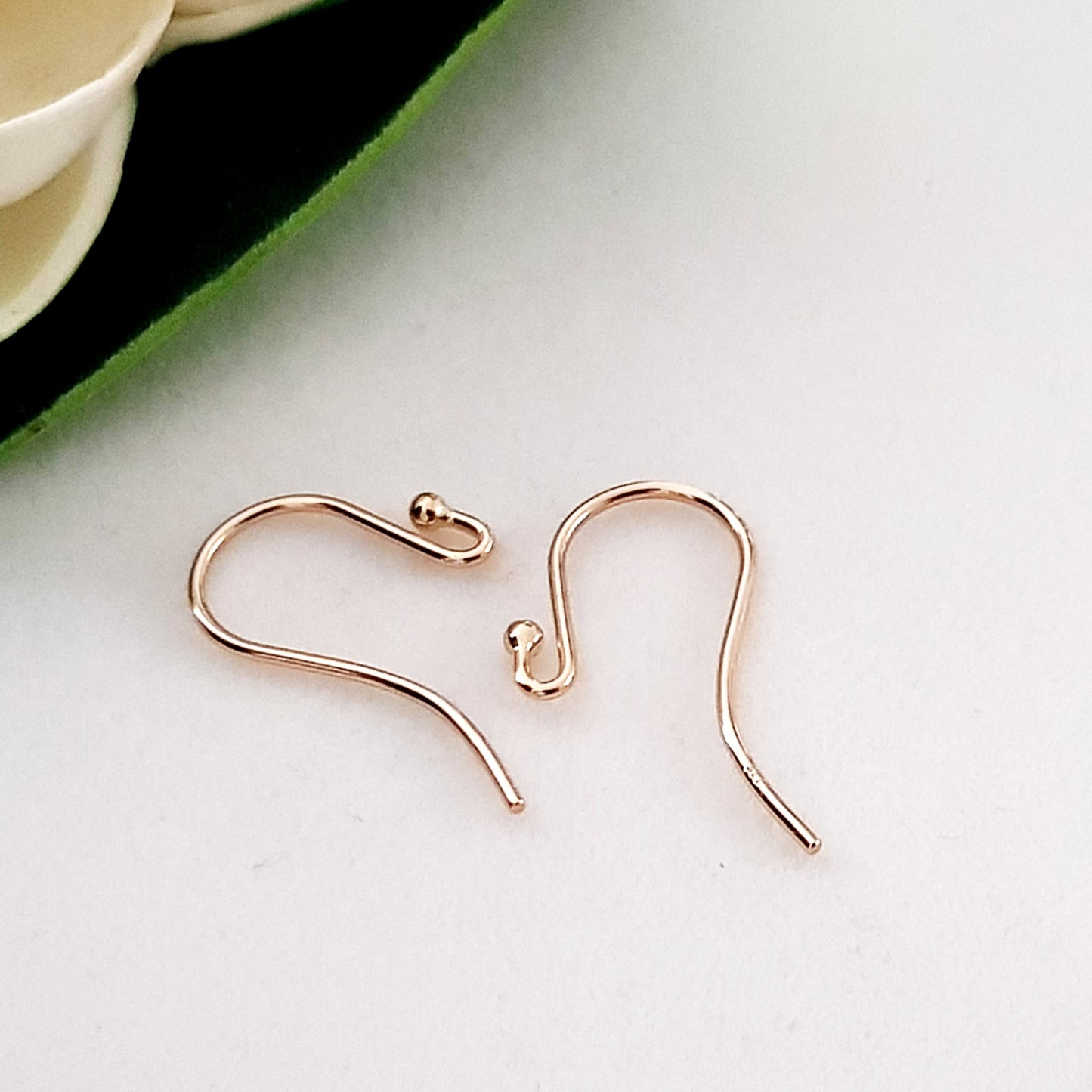 Earring Hooks - Balled Ends Gold-Plated Hooks Quality Findings  | GP-SS-019EH-1 | Earring Findings